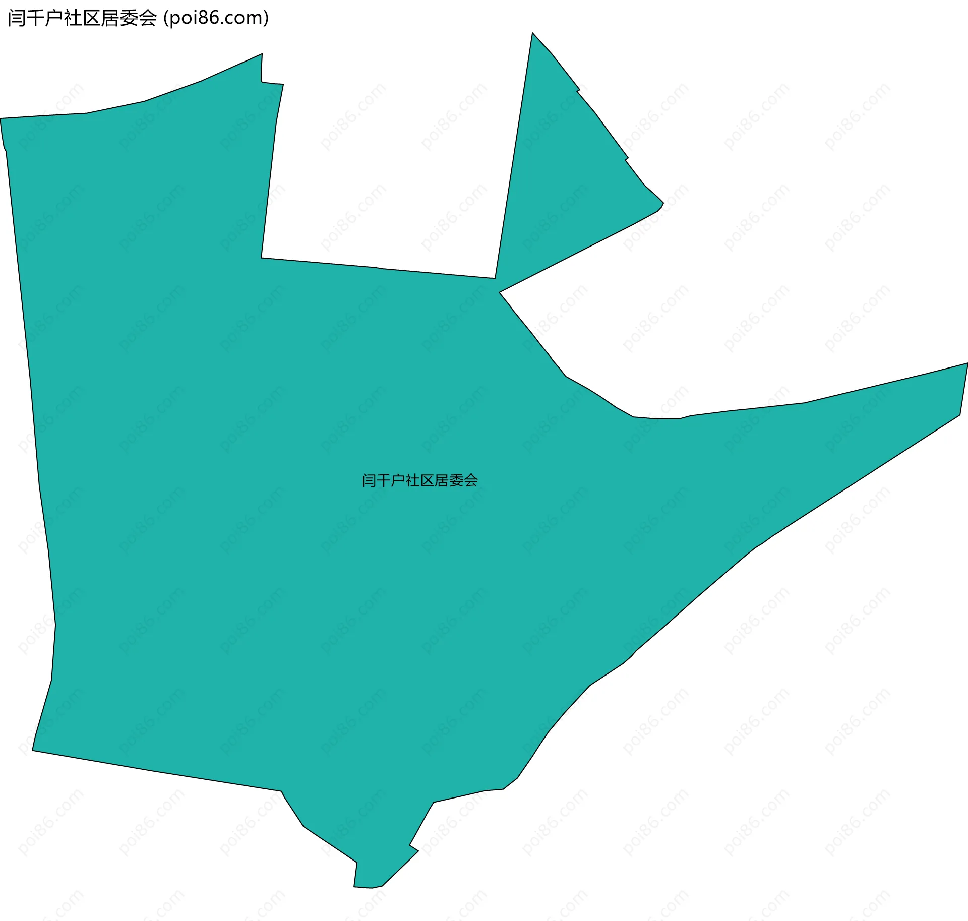 闫千户社区居委会边界地图