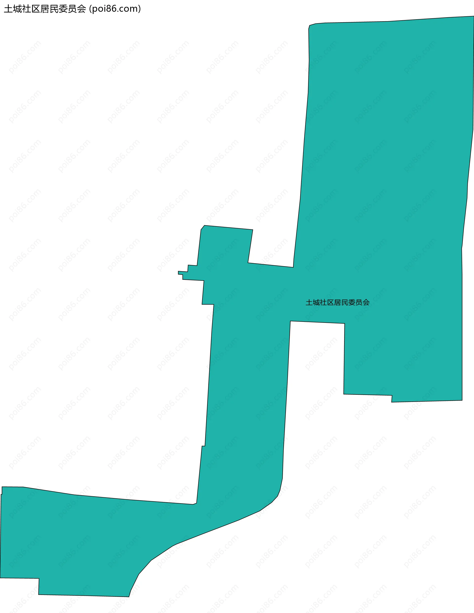 土城社区居民委员会边界地图