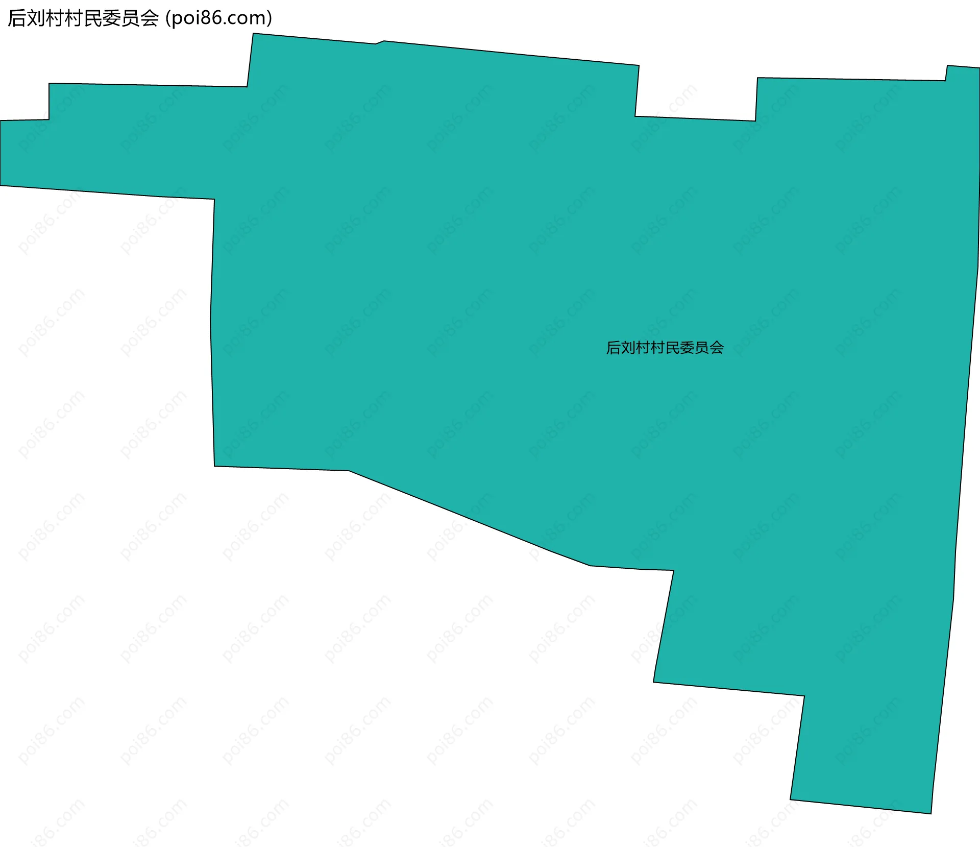后刘村村民委员会边界地图