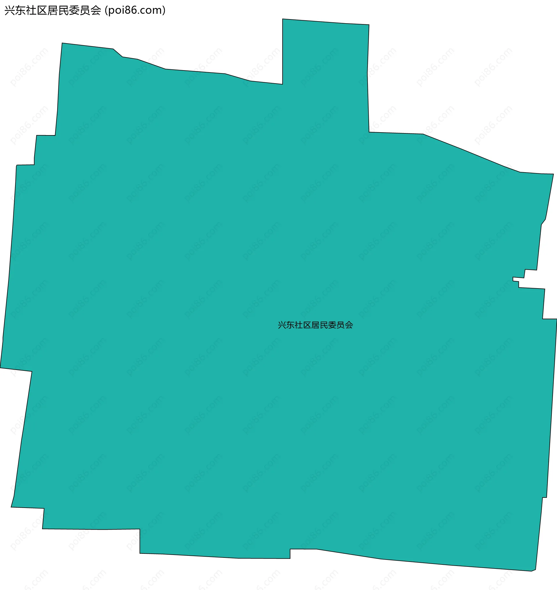 兴东社区居民委员会边界地图