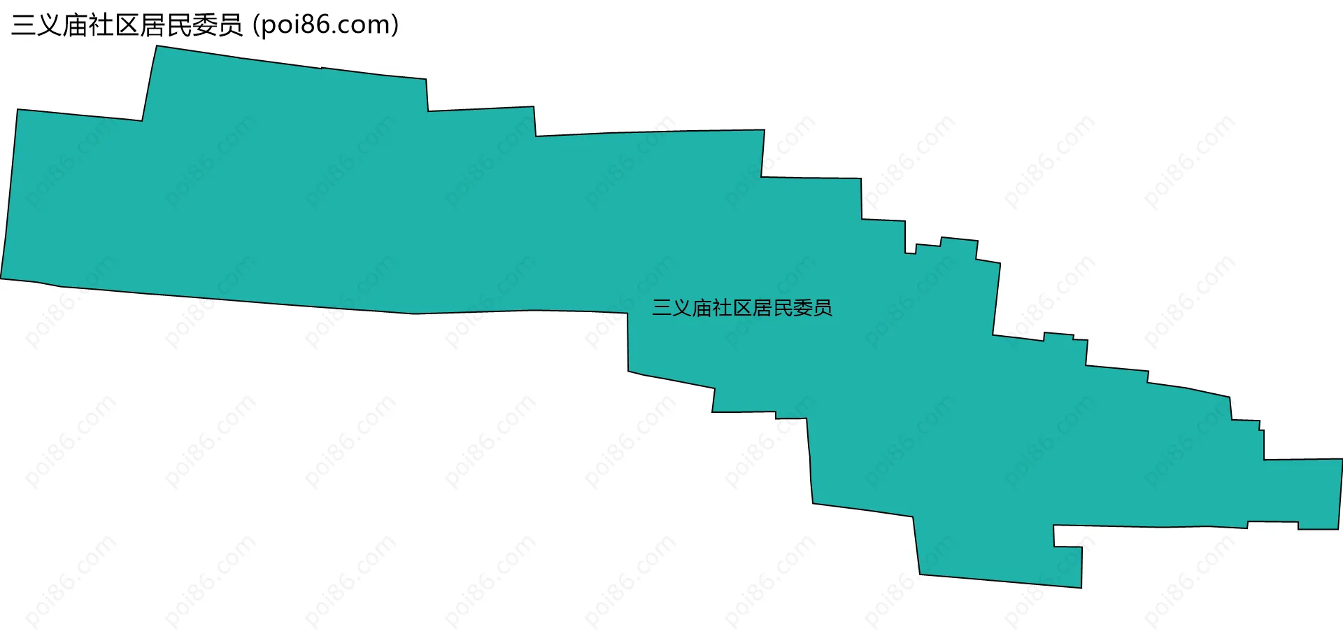 三义庙社区居民委员边界地图