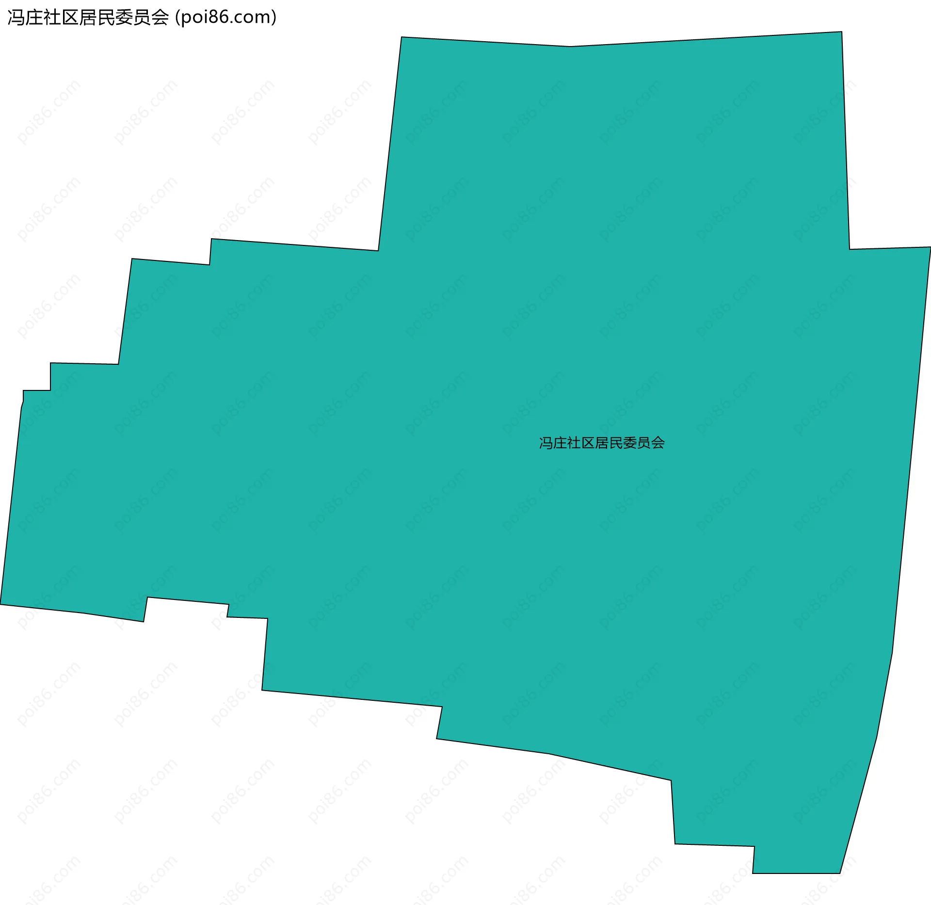 冯庄社区居民委员会边界地图