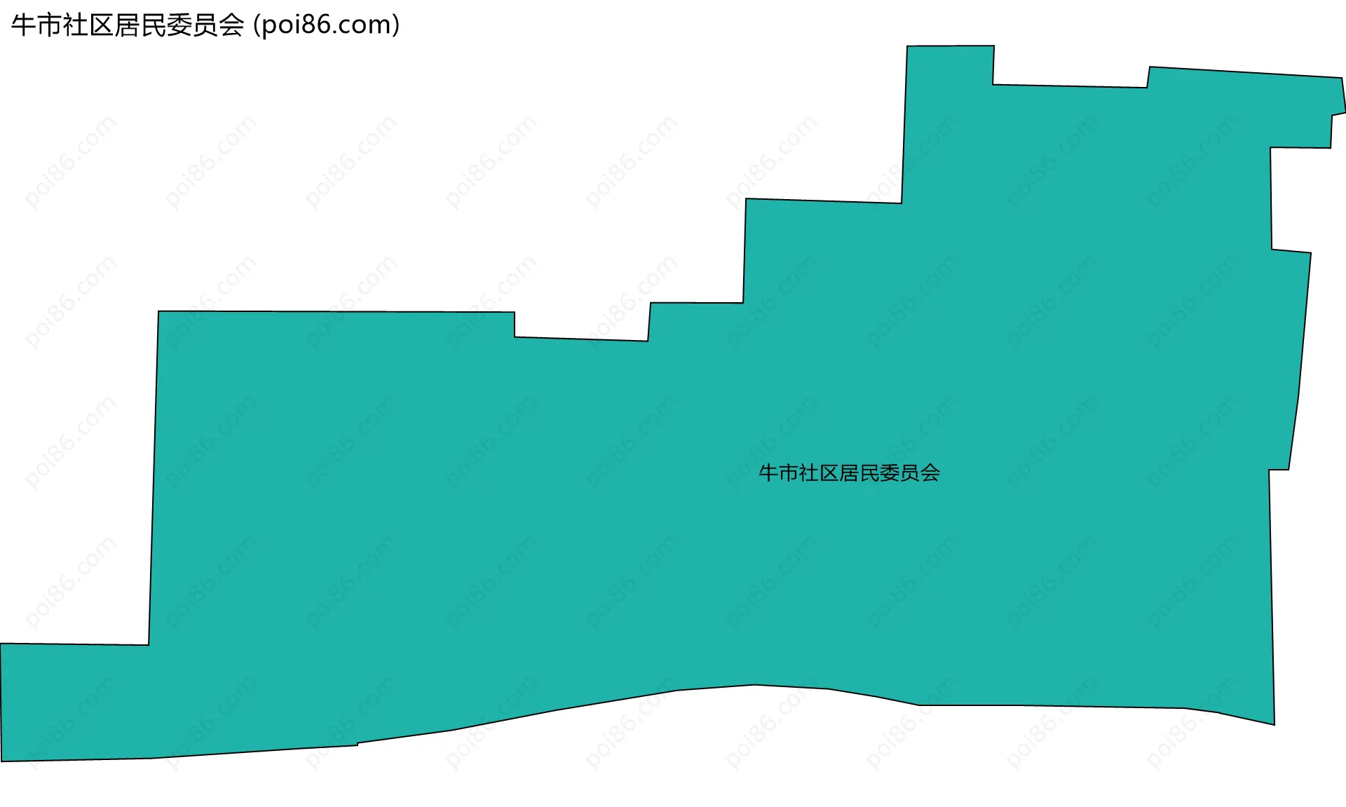 牛市社区居民委员会边界地图