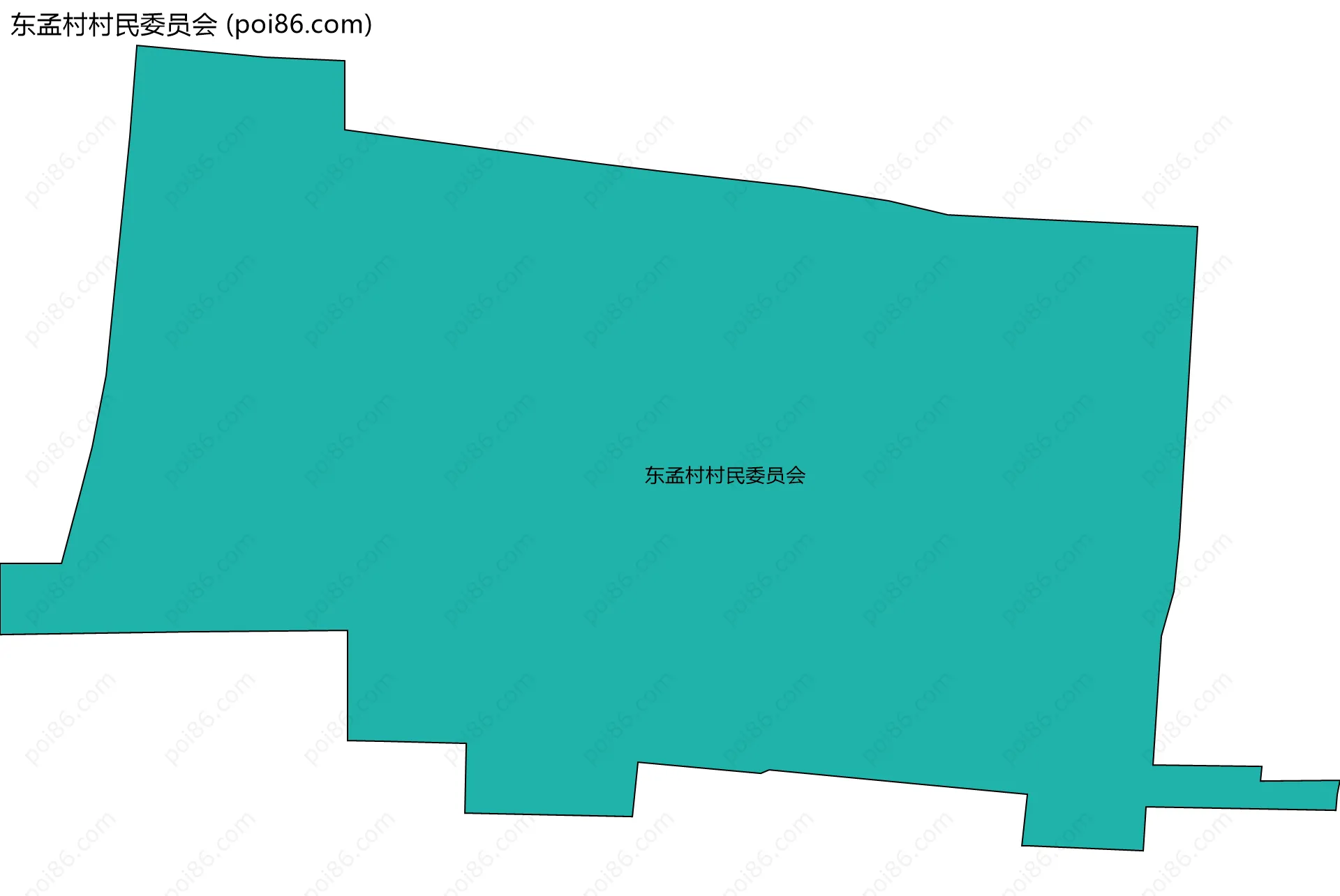 东孟村村民委员会边界地图