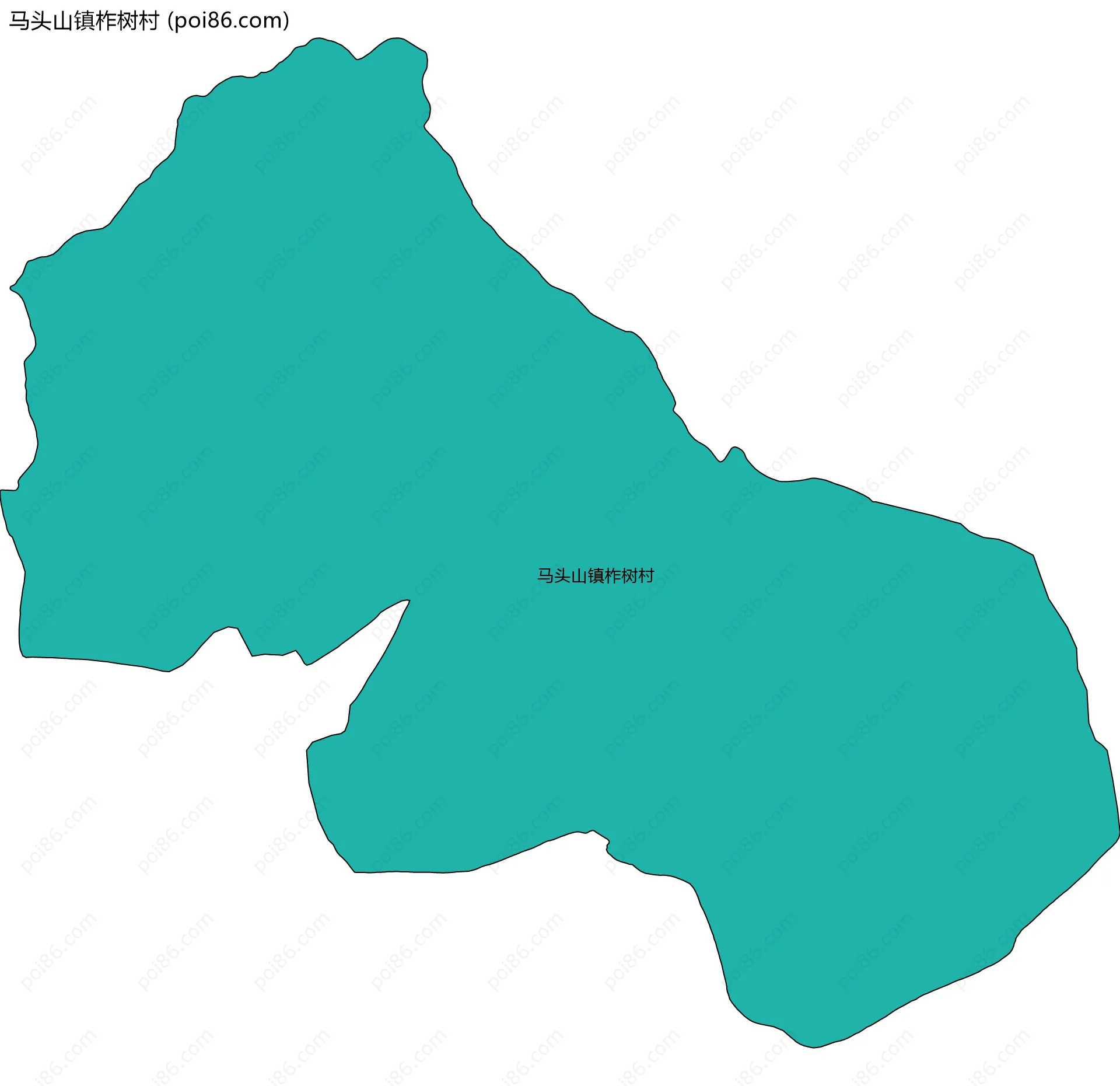 马头山镇柞树村边界地图