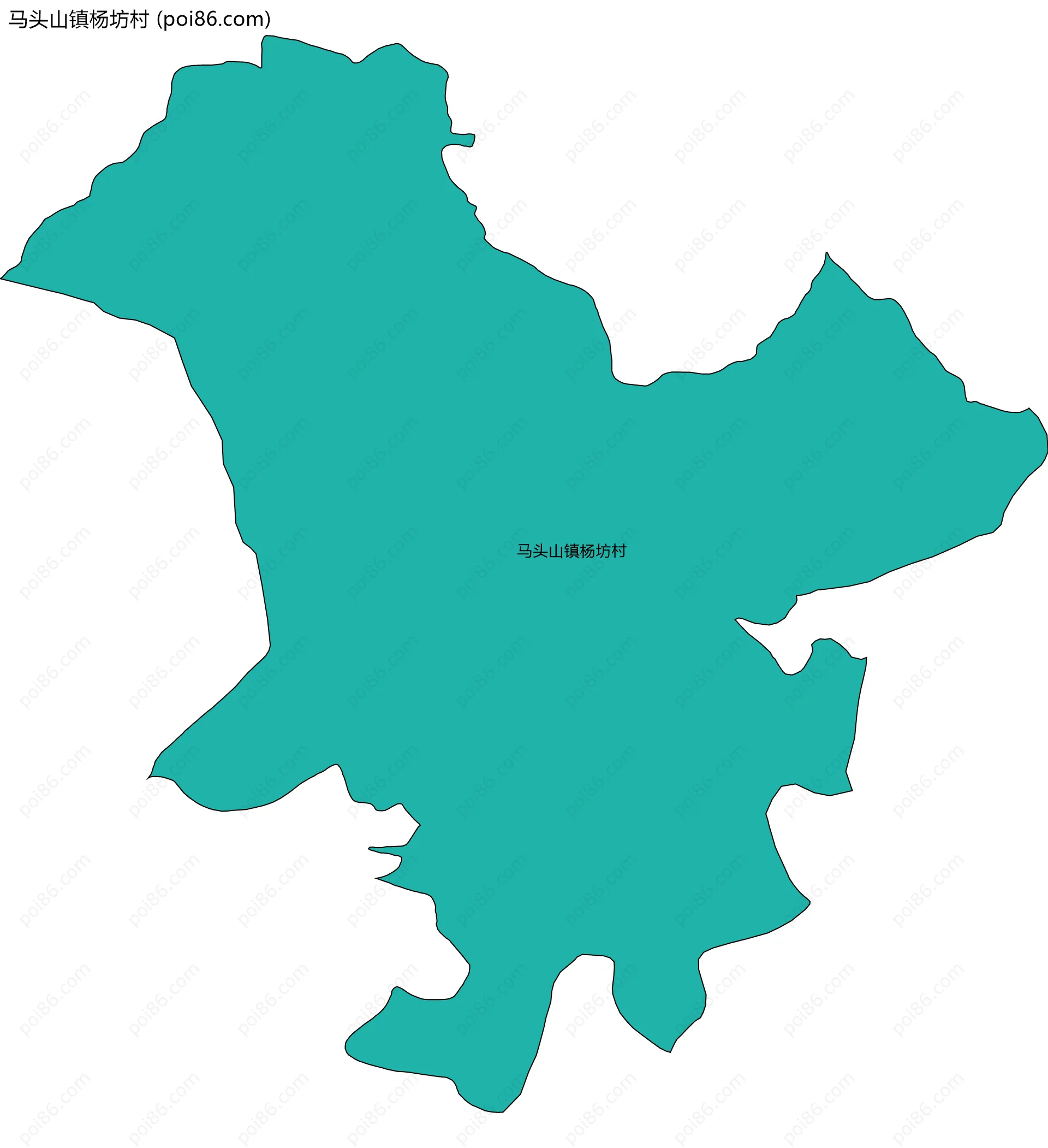 马头山镇杨坊村边界地图