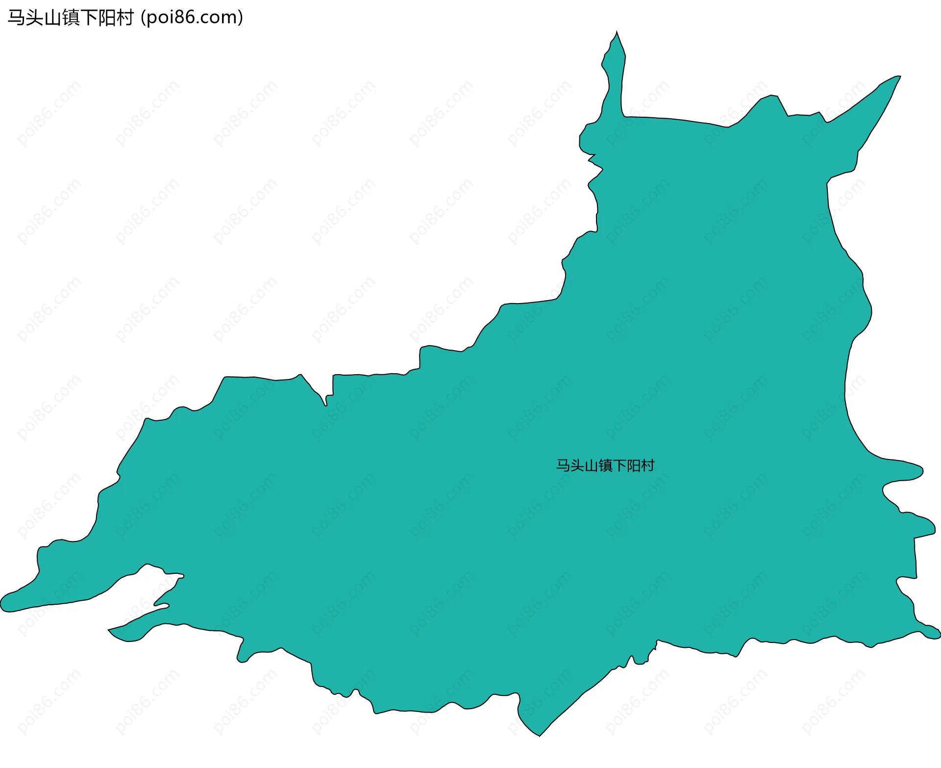 马头山镇下阳村边界地图