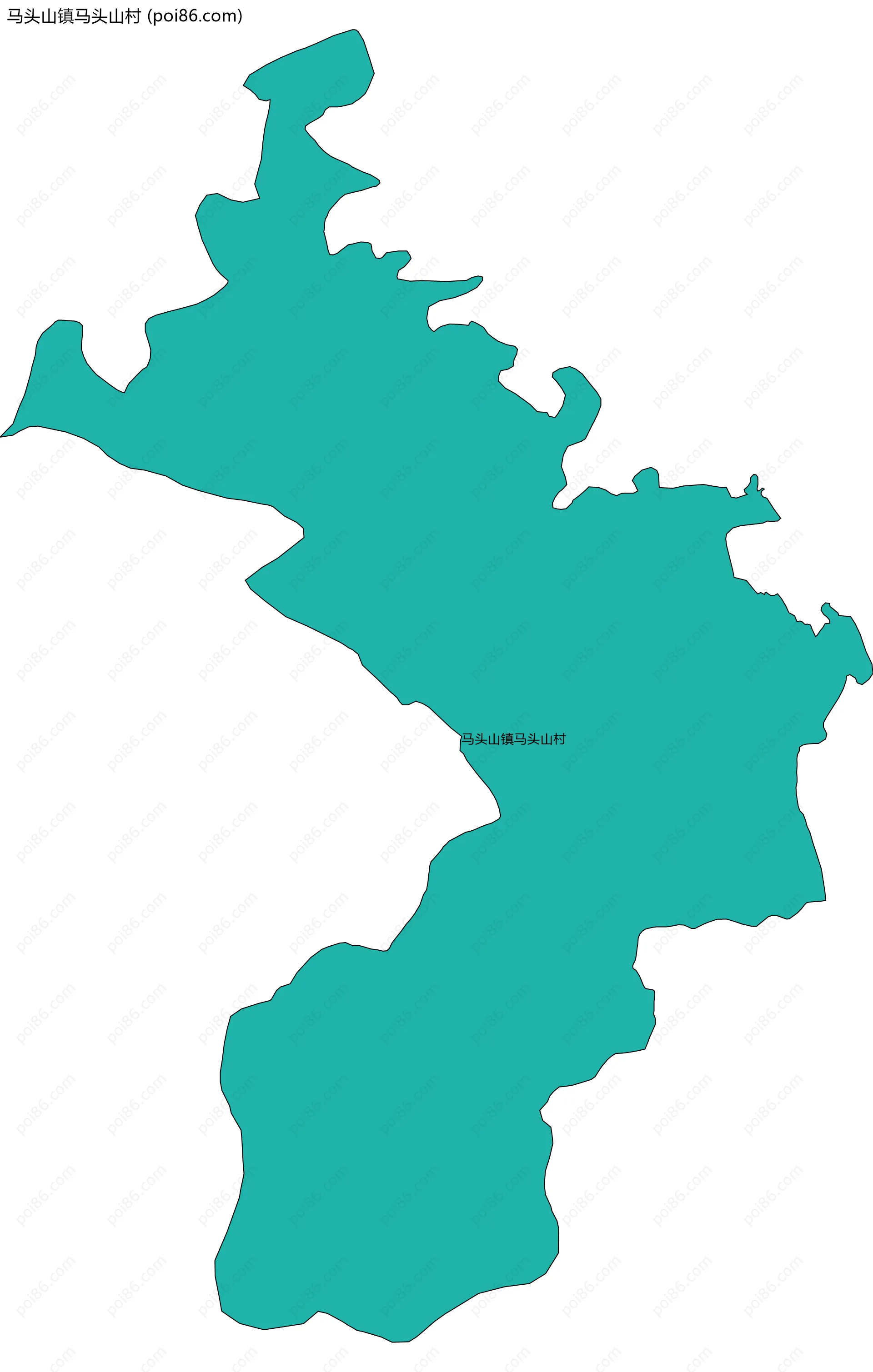 马头山镇马头山村边界地图