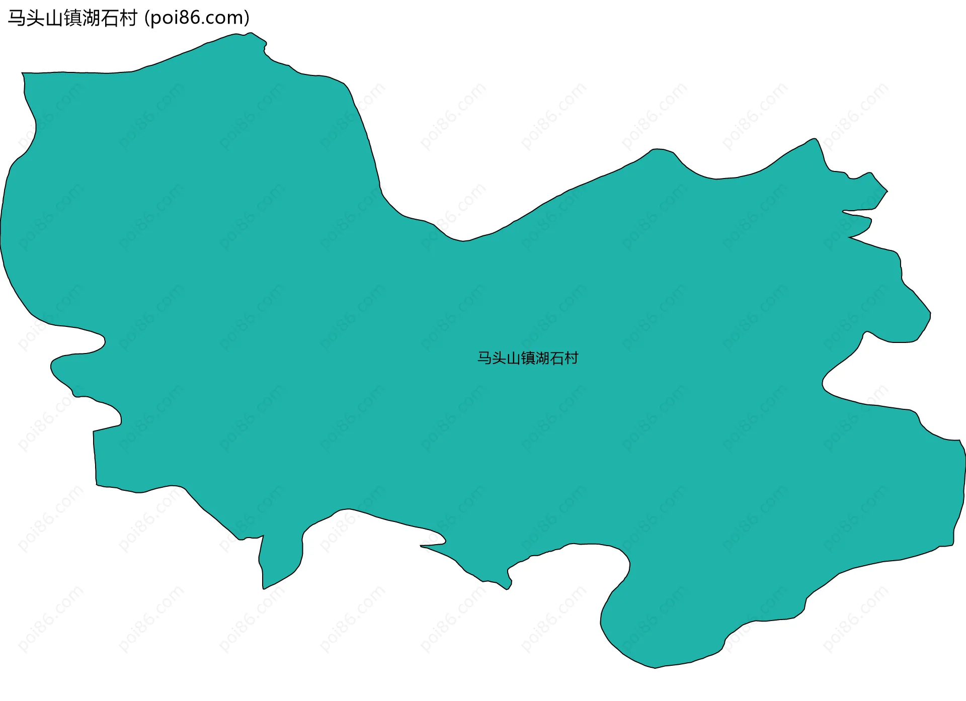 马头山镇湖石村边界地图