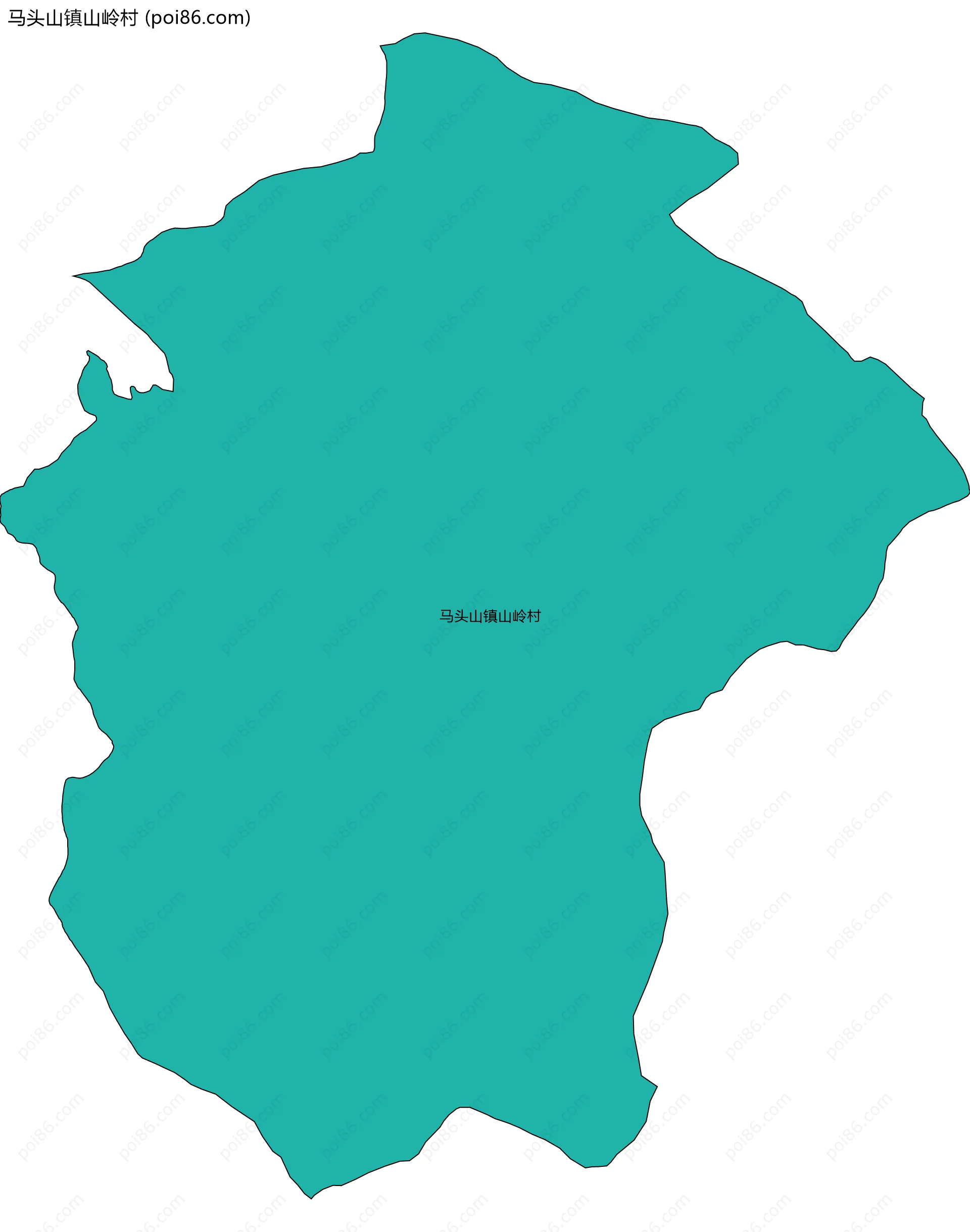 马头山镇山岭村边界地图