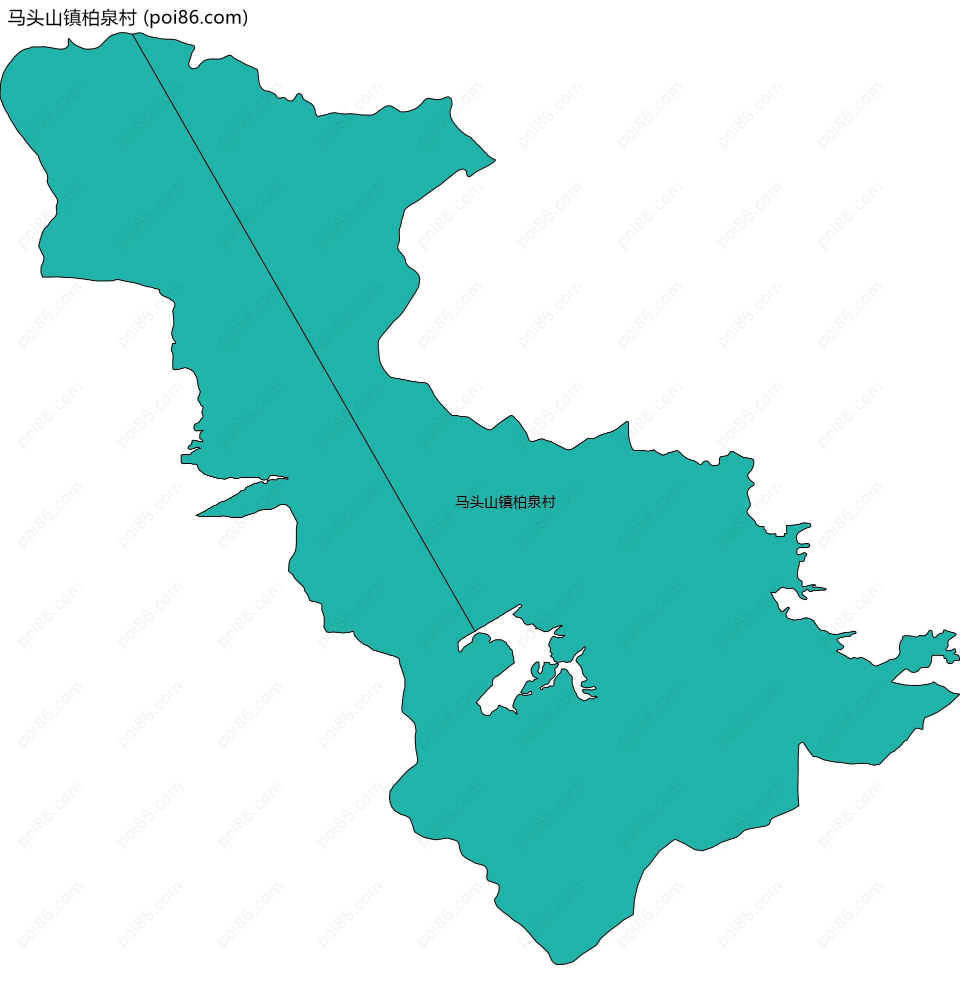 马头山镇柏泉村边界地图