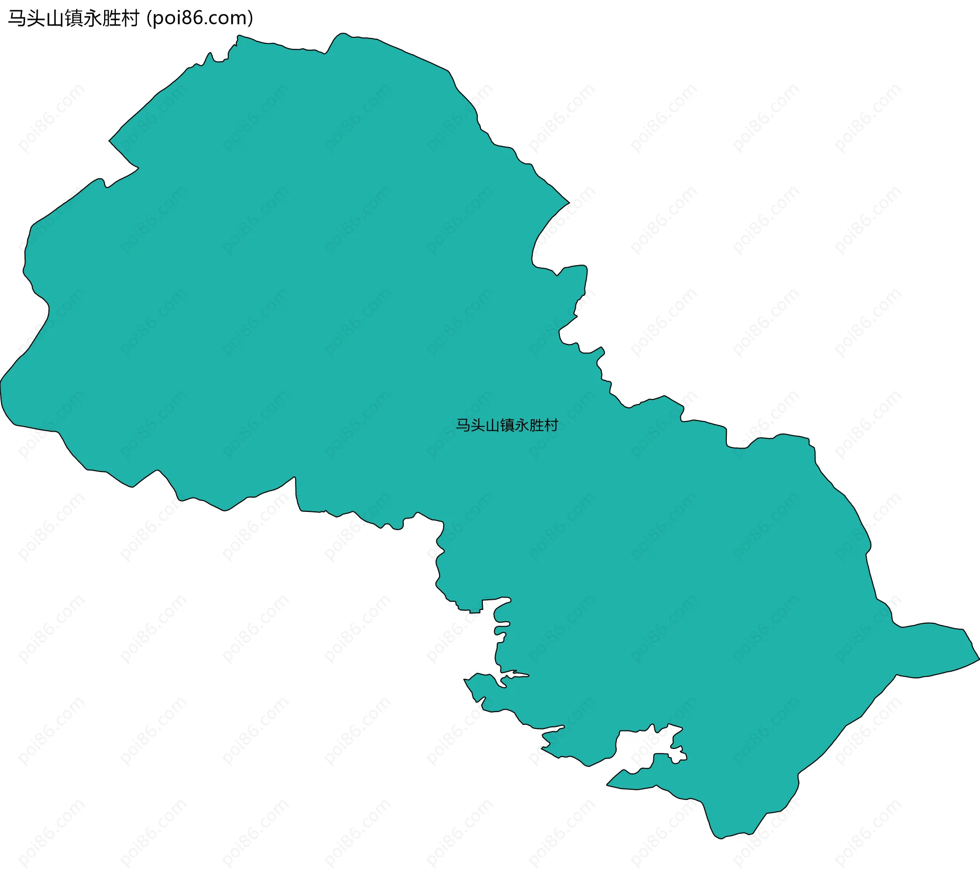 马头山镇永胜村边界地图