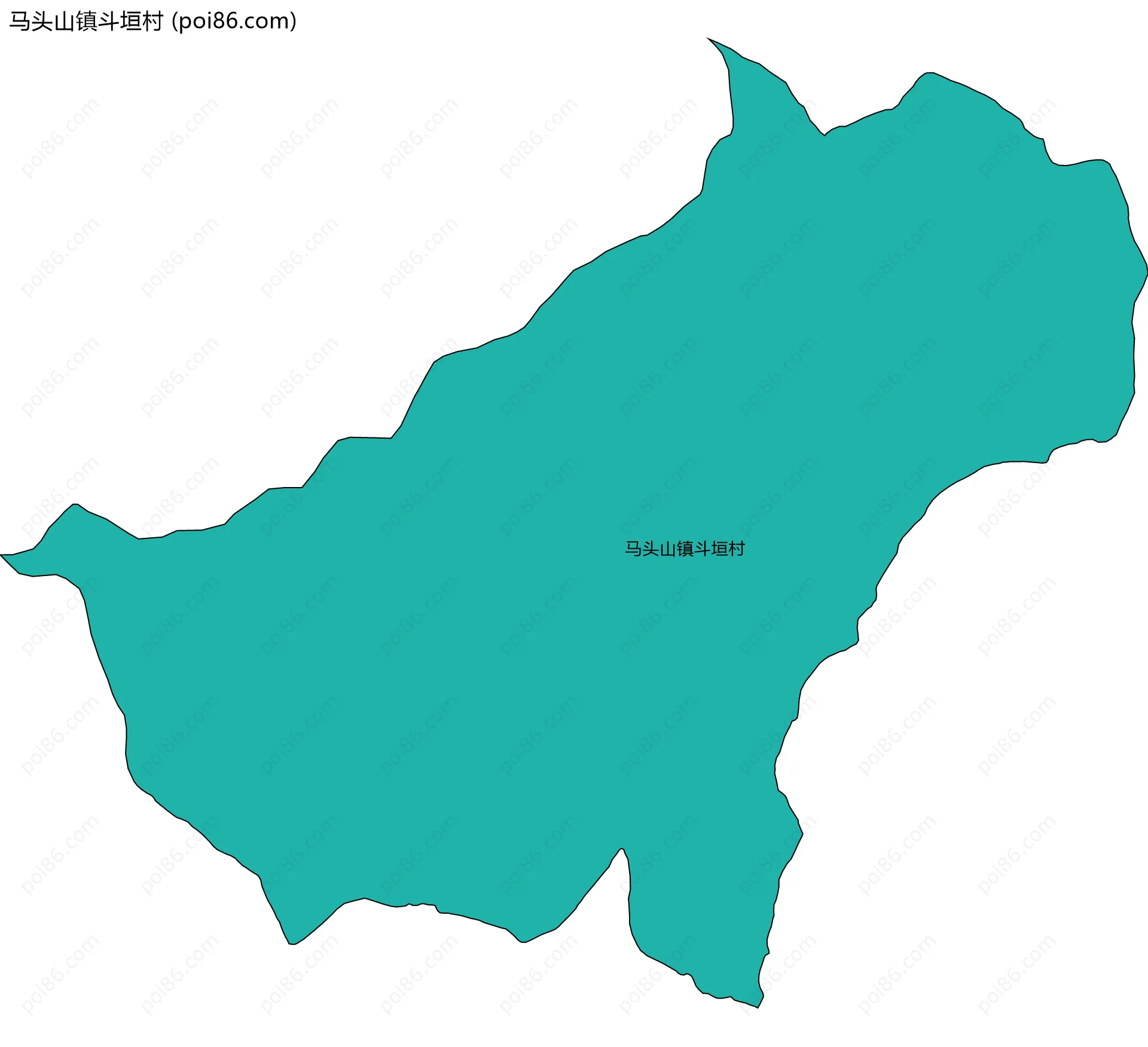 马头山镇斗垣村边界地图