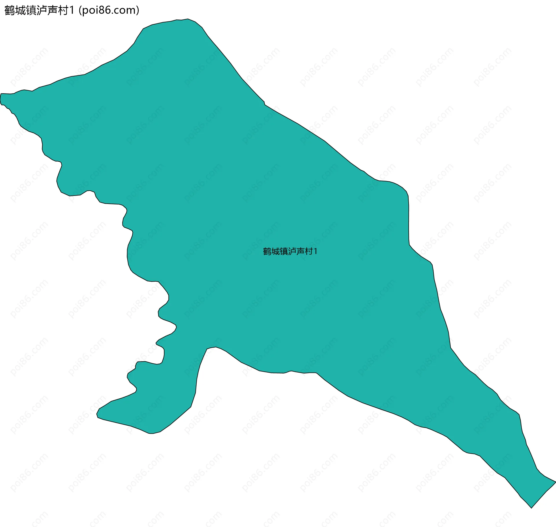 鹤城镇泸声村1边界地图