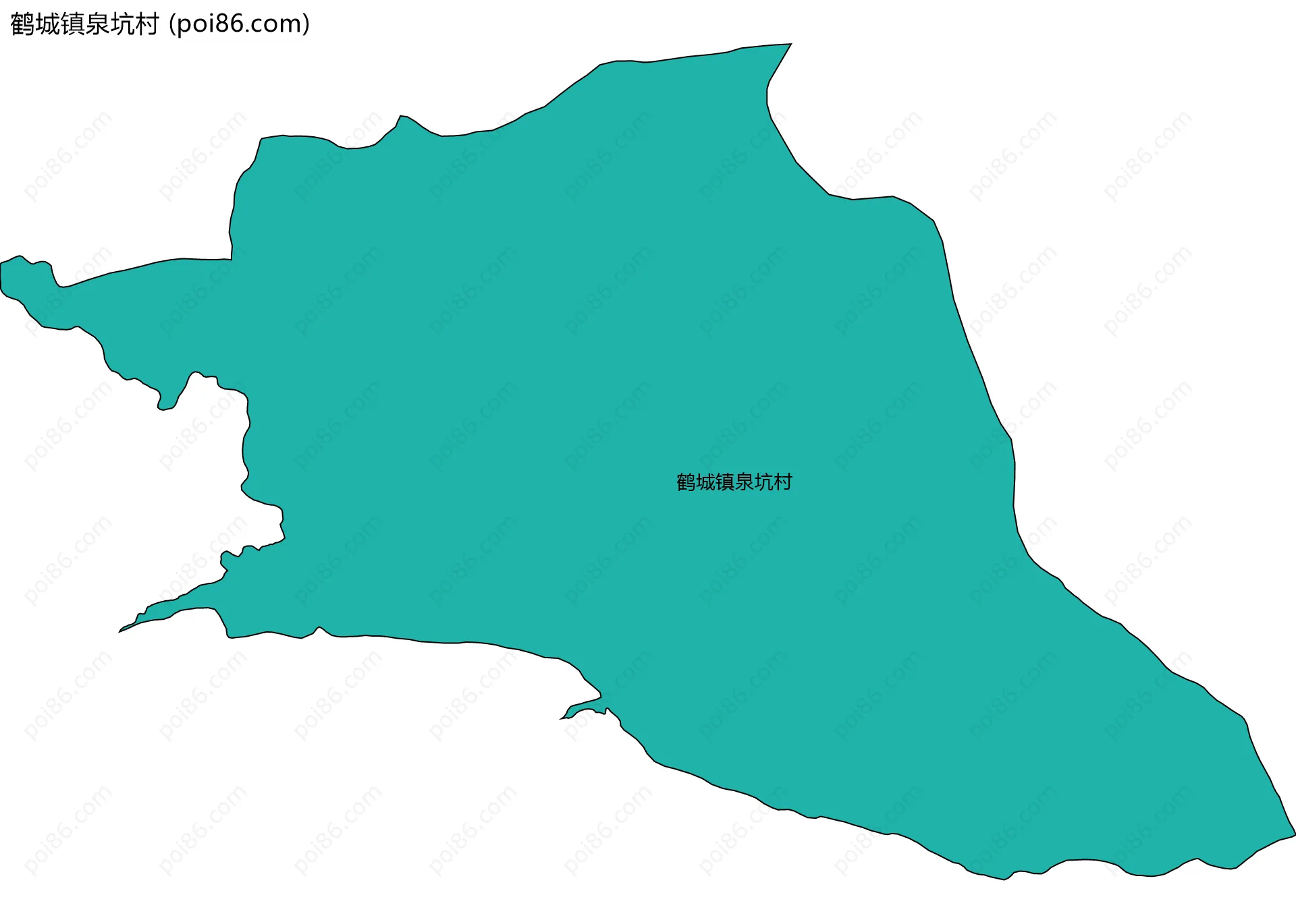 鹤城镇泉坑村边界地图
