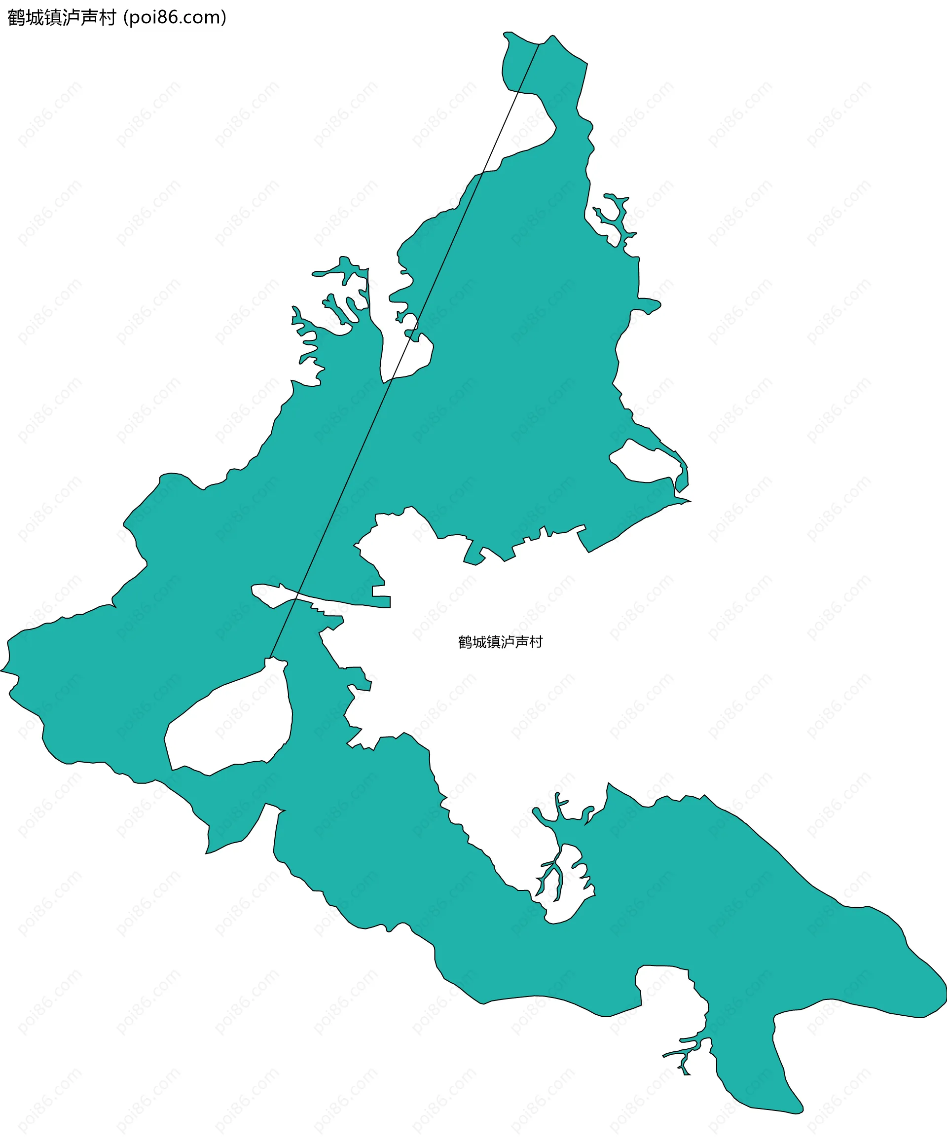 鹤城镇泸声村边界地图