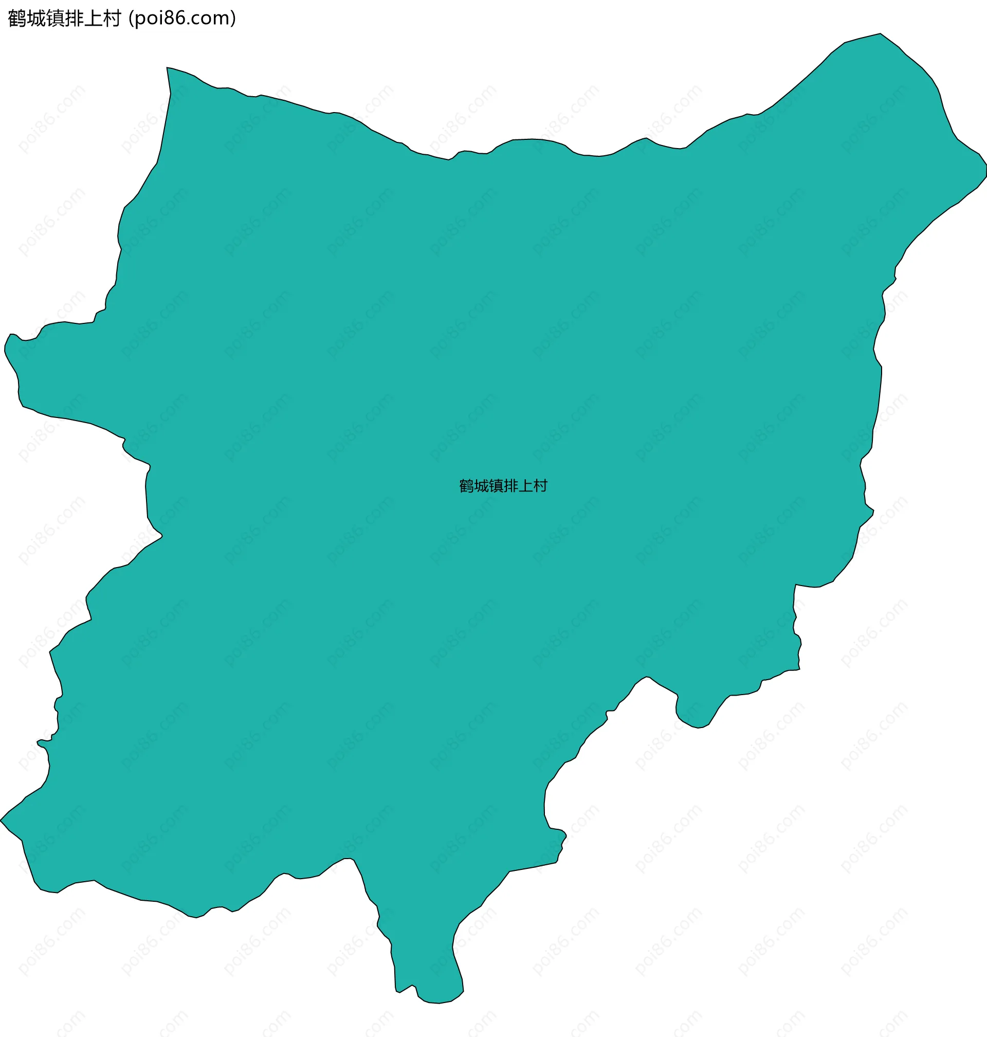 鹤城镇排上村边界地图