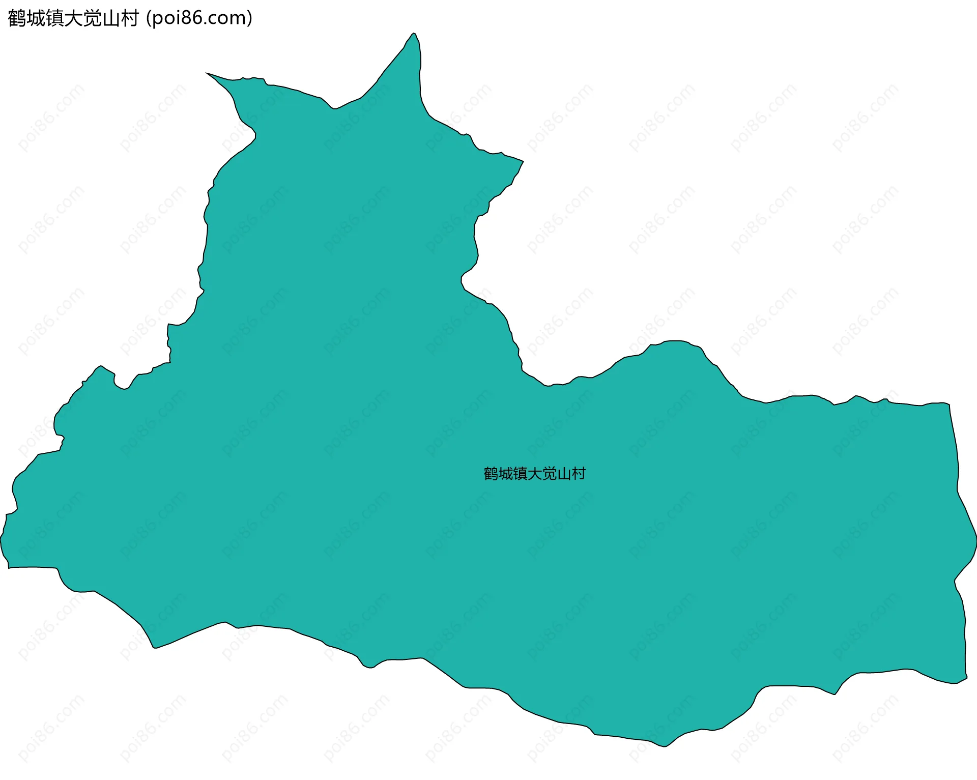 鹤城镇大觉山村边界地图