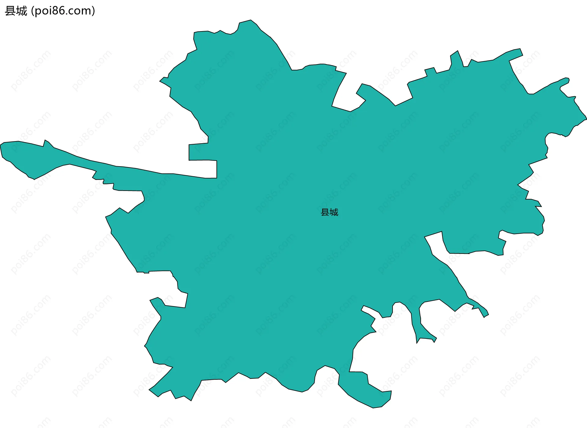 县城边界地图
