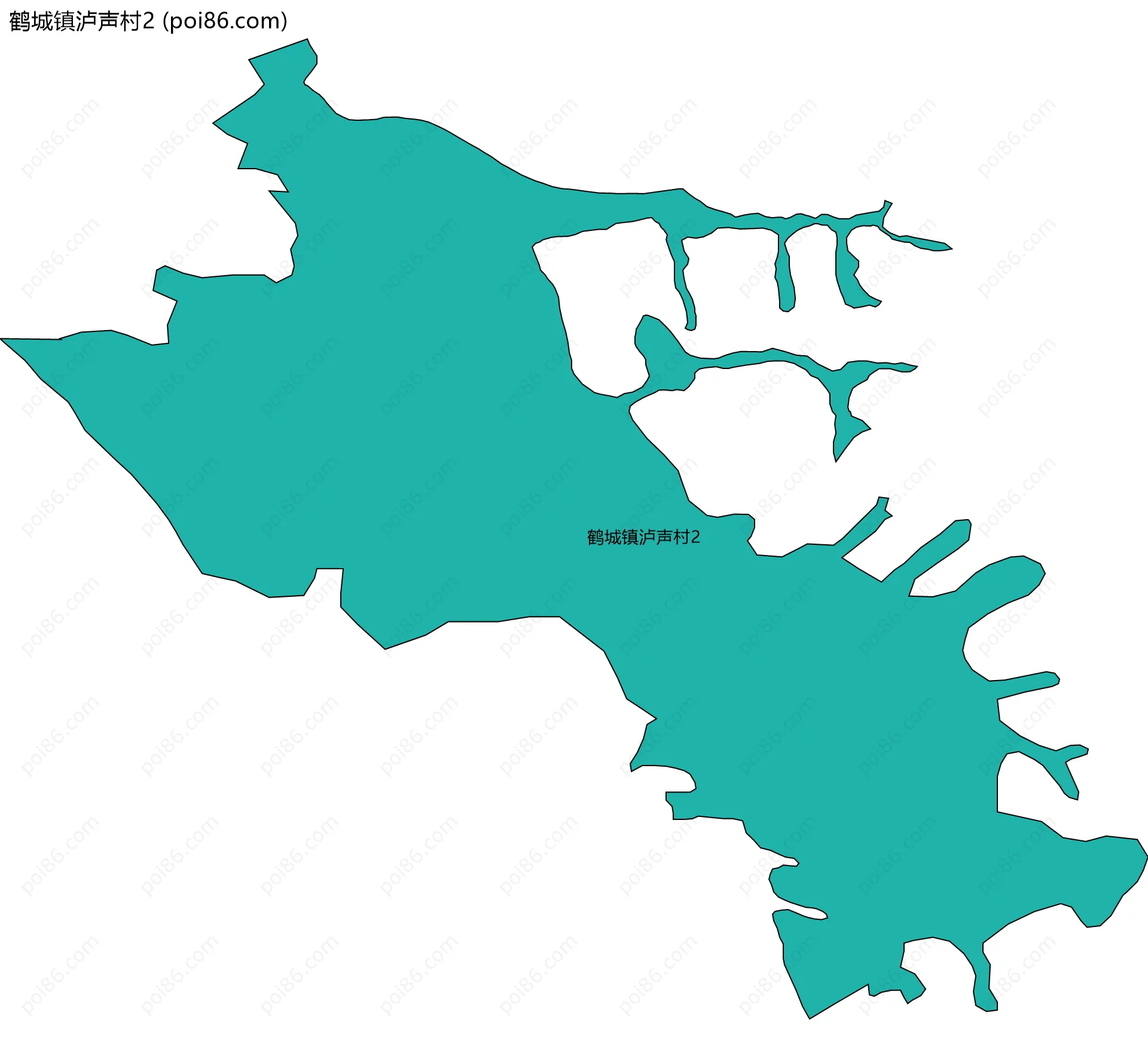 鹤城镇泸声村2边界地图