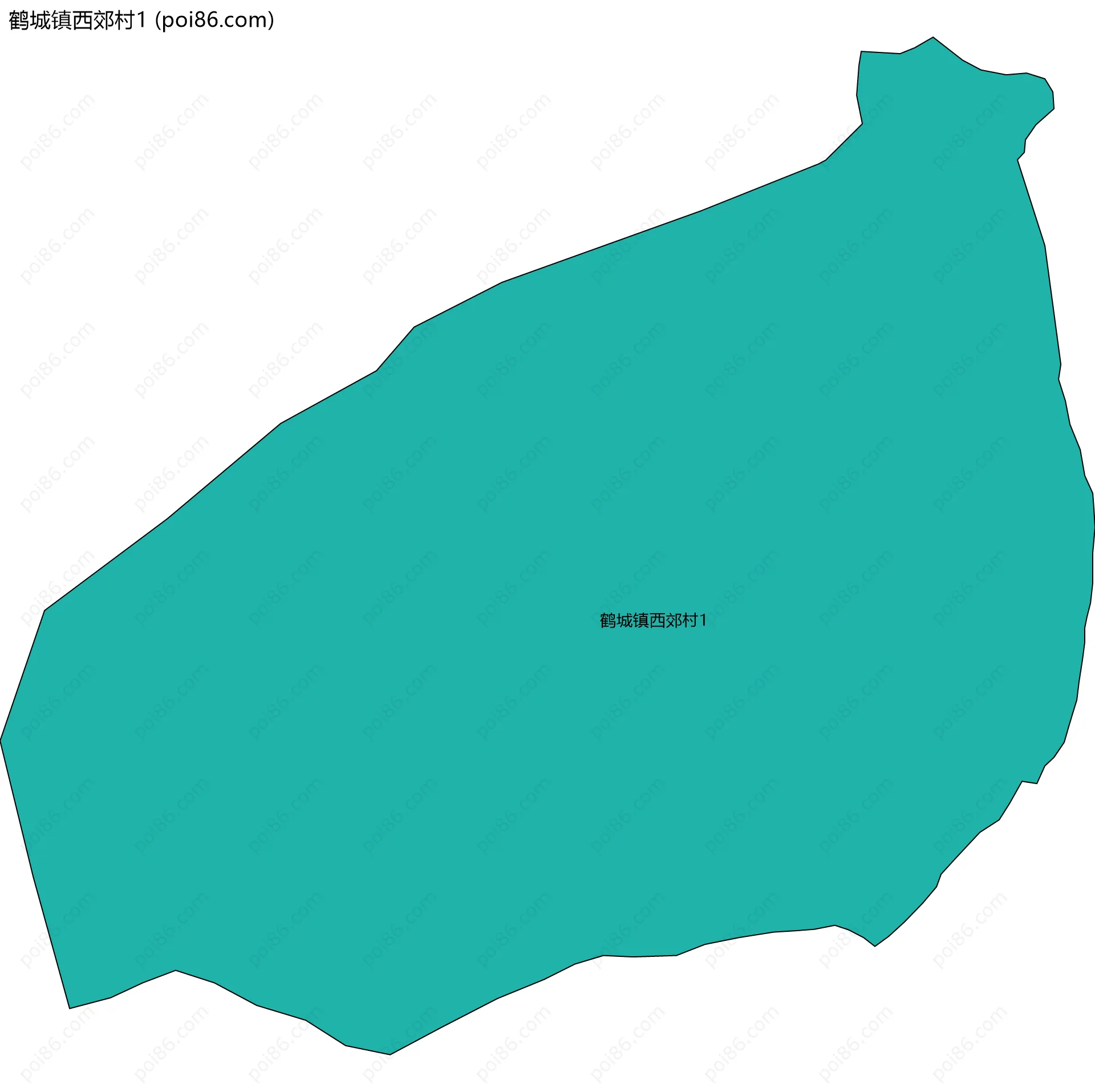鹤城镇西郊村1边界地图