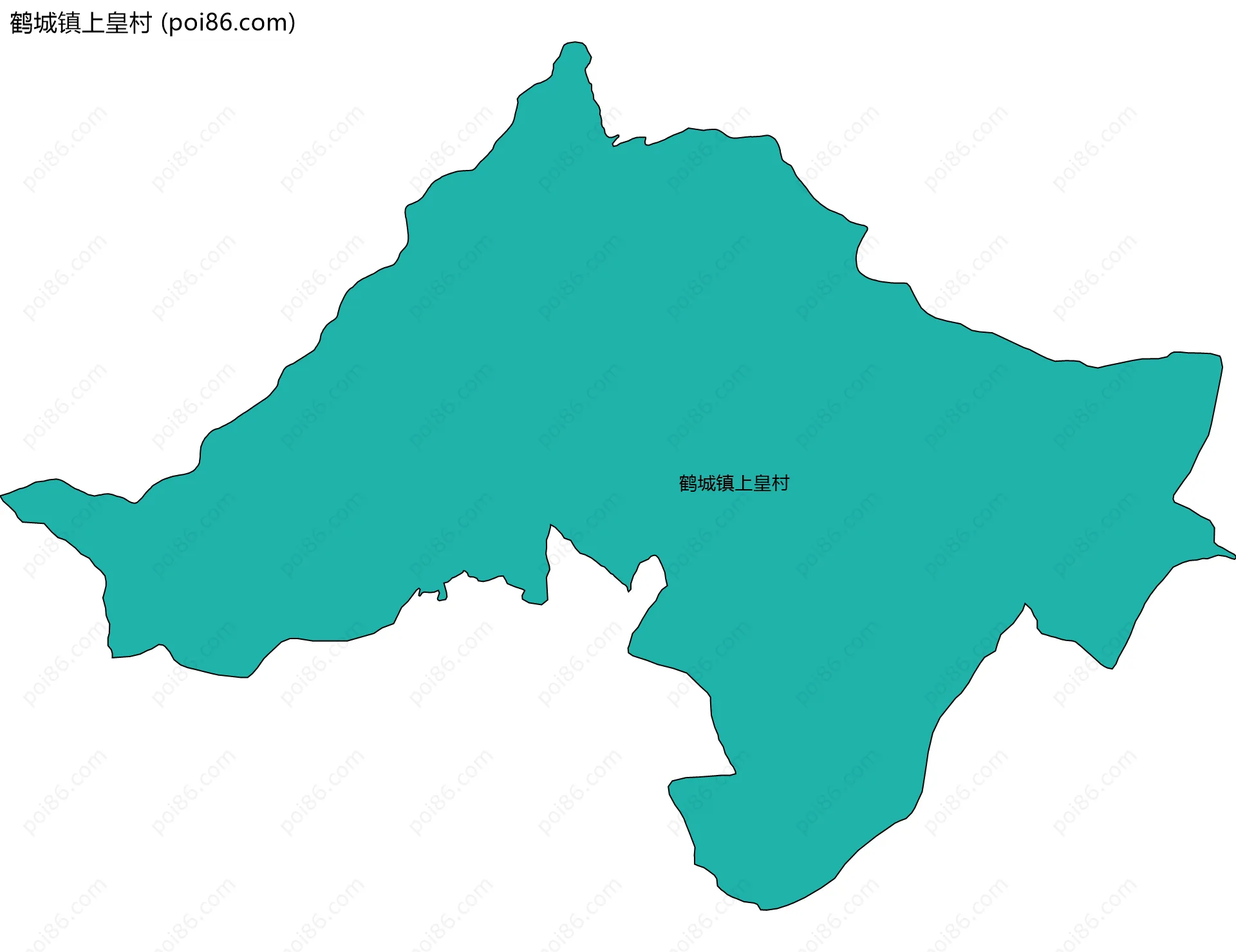 鹤城镇上皇村边界地图