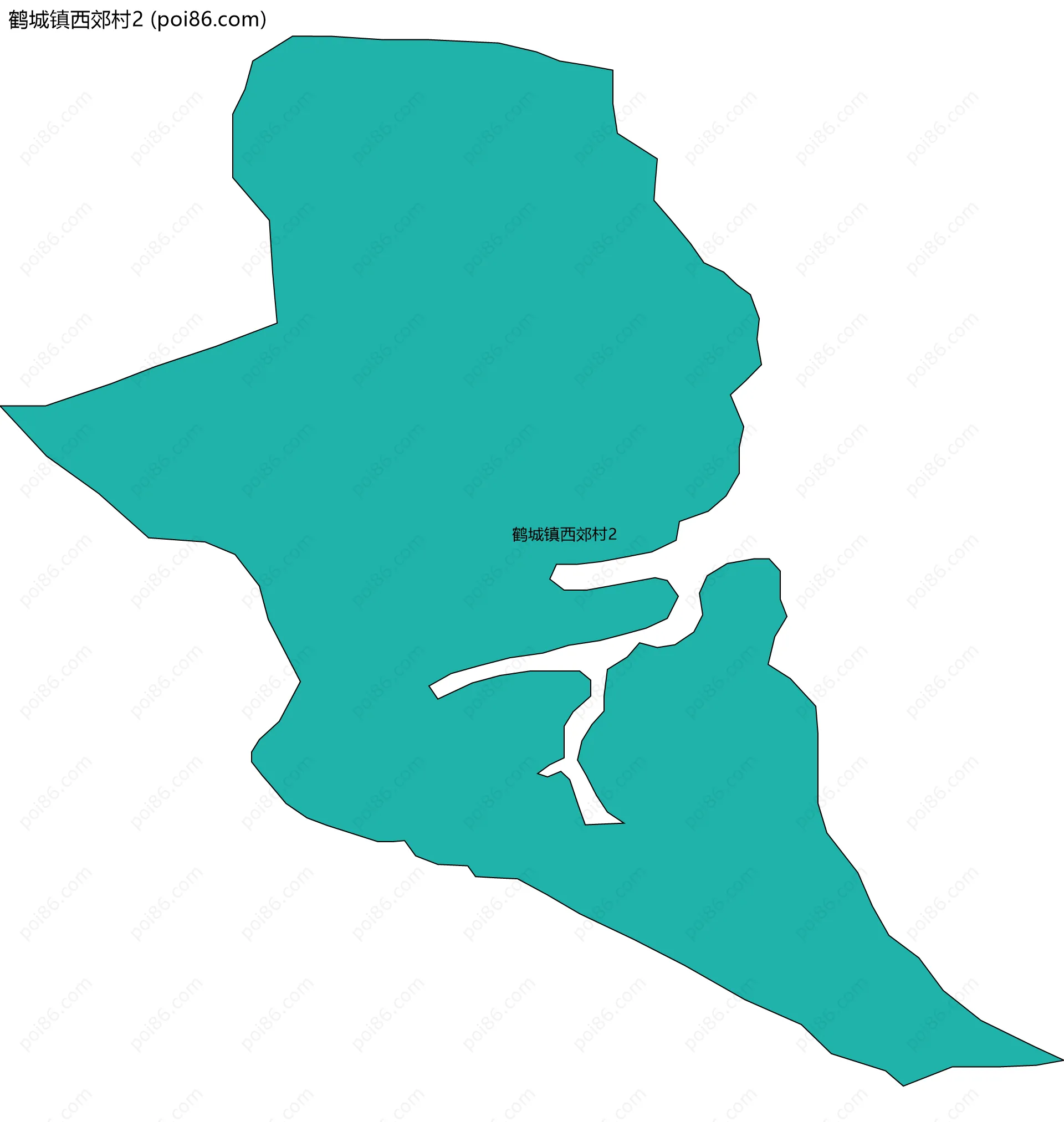 鹤城镇西郊村2边界地图