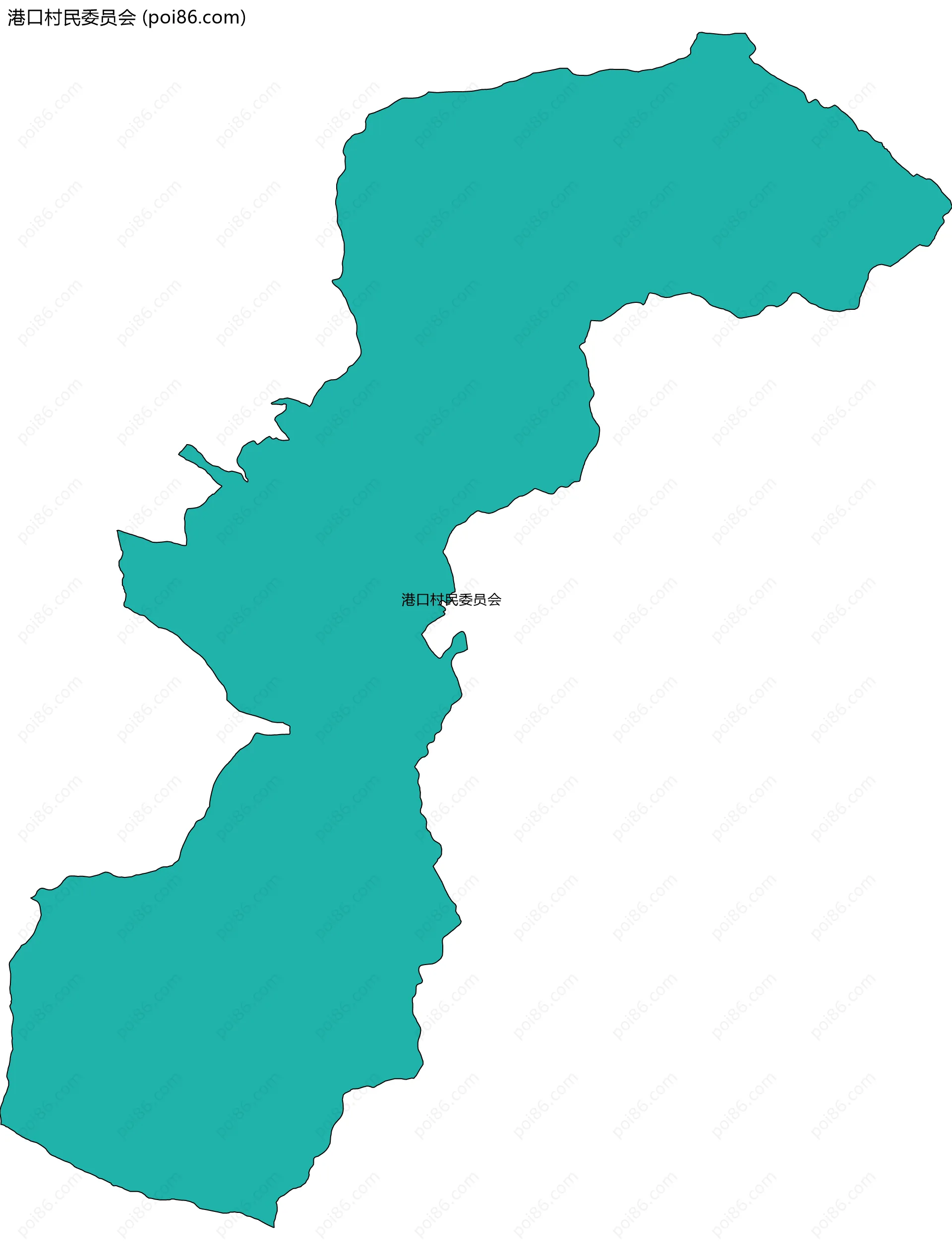 港口村民委员会边界地图