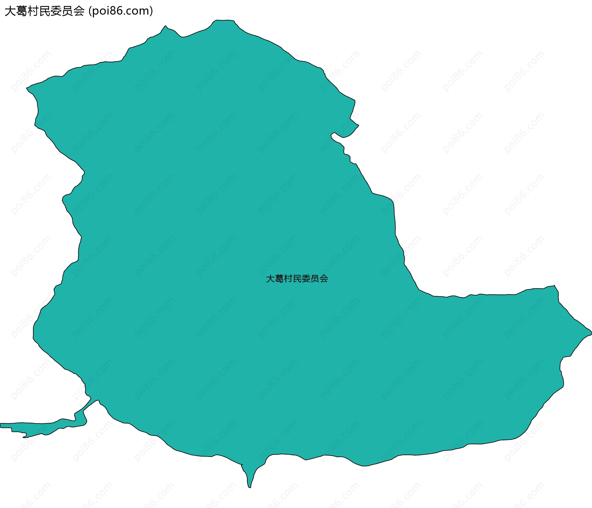 大葛村民委员会边界地图