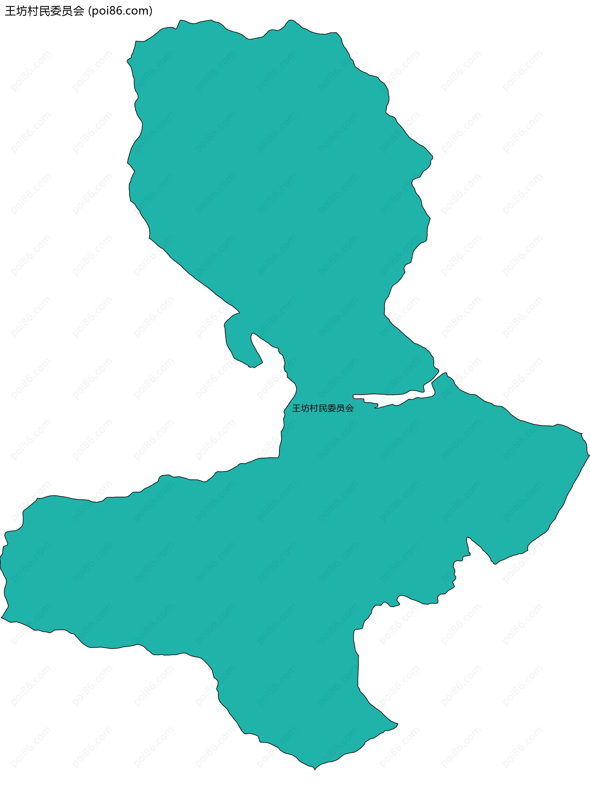 王坊村民委员会边界地图