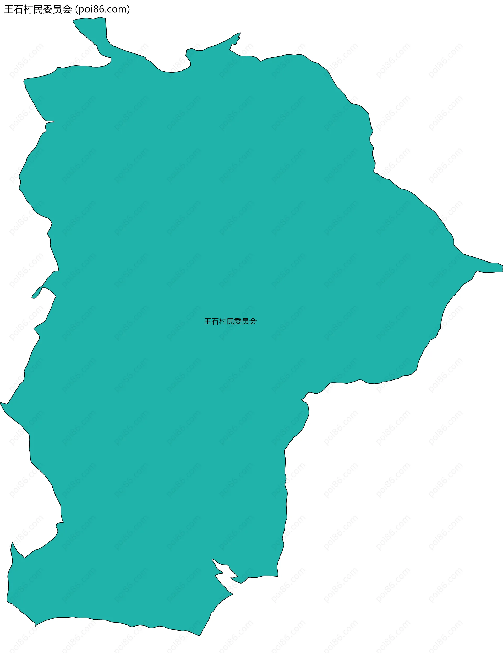 王石村民委员会边界地图