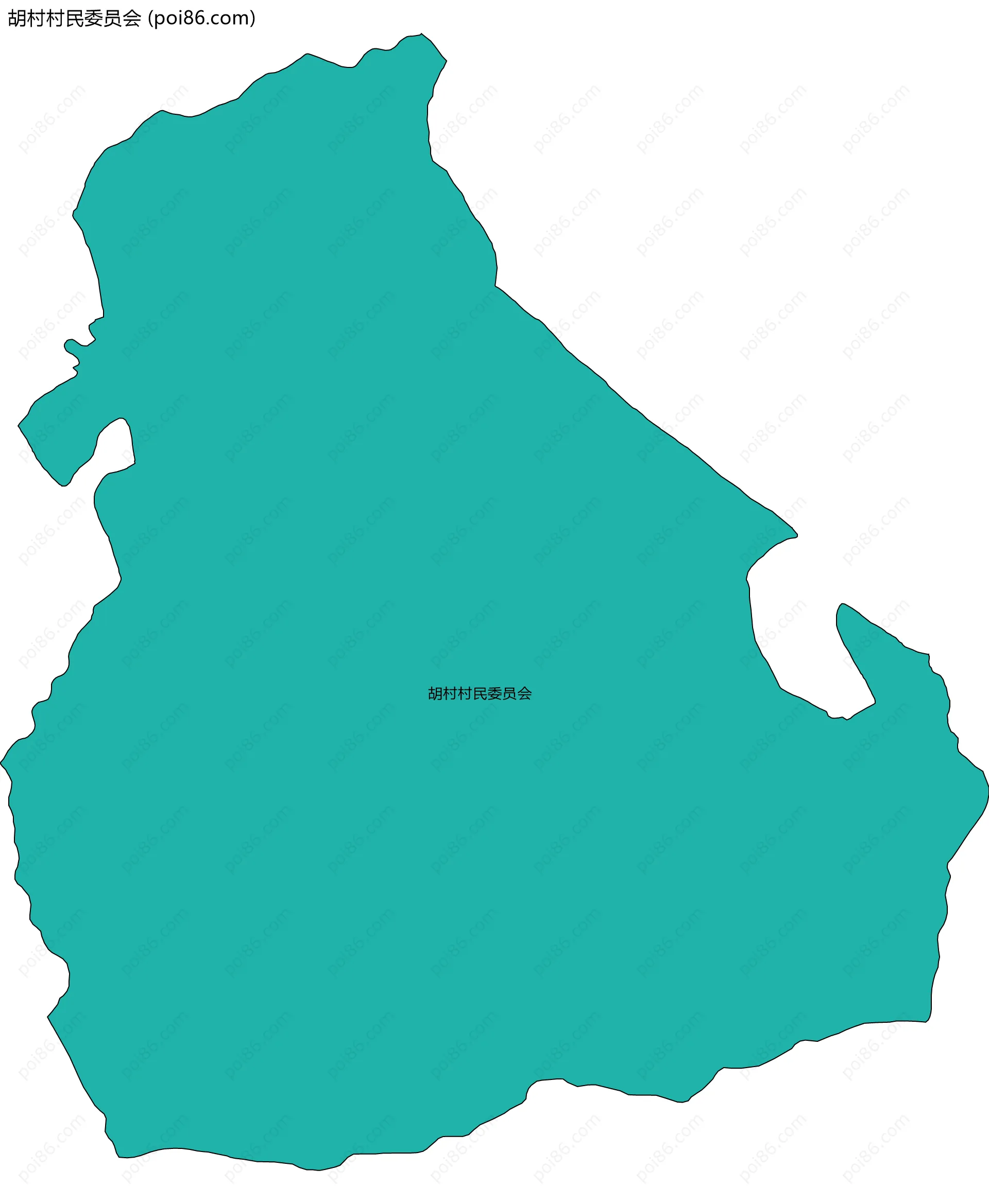 胡村村民委员会边界地图