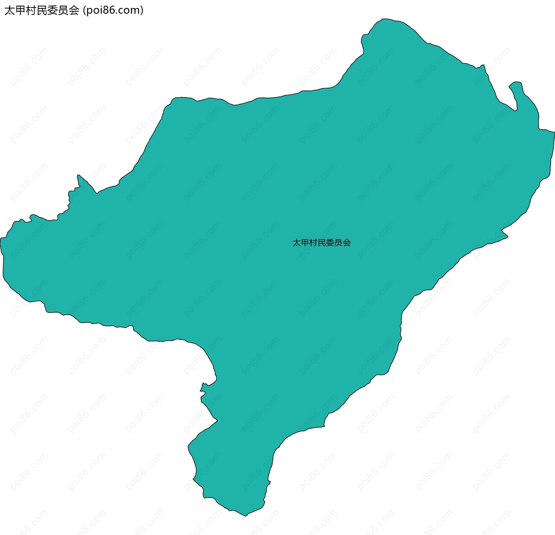 太甲村民委员会边界地图