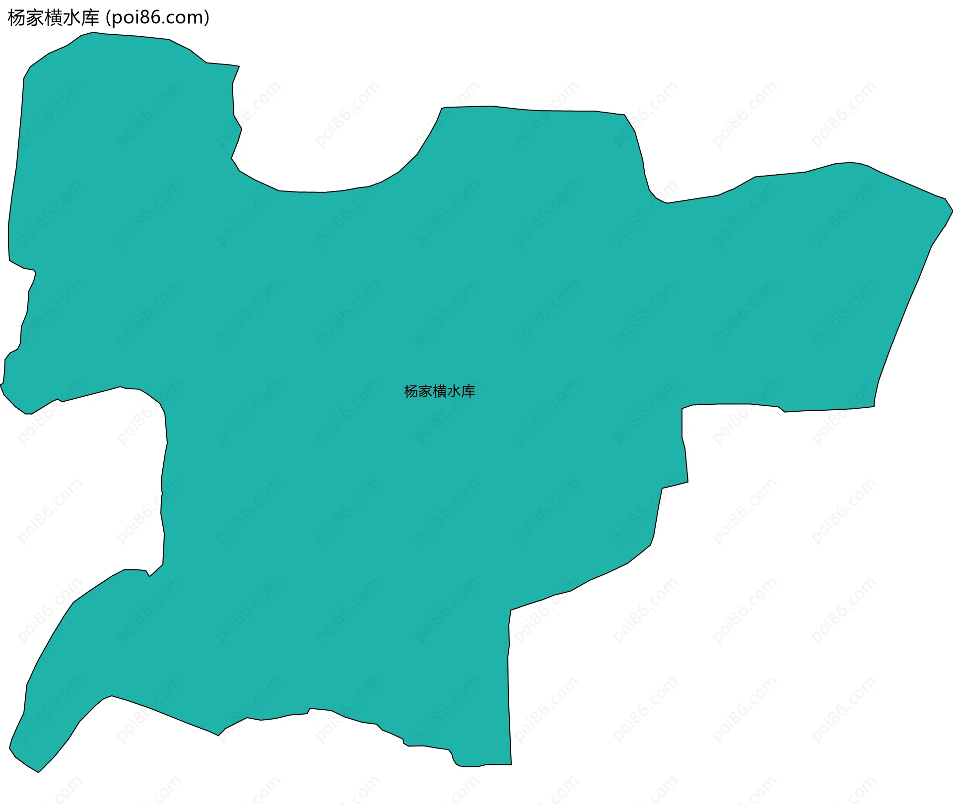 杨家横水库边界地图