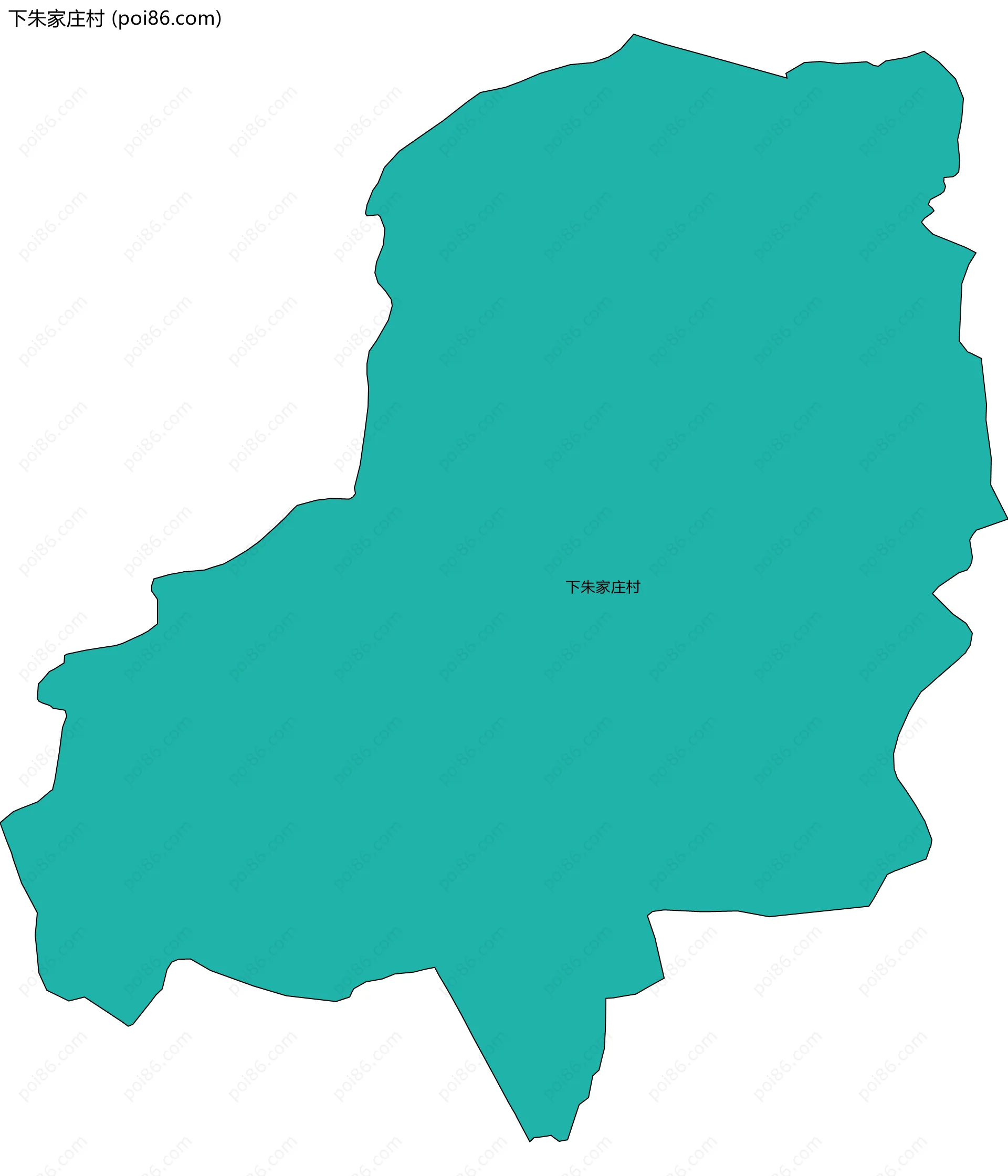 下朱家庄村边界地图