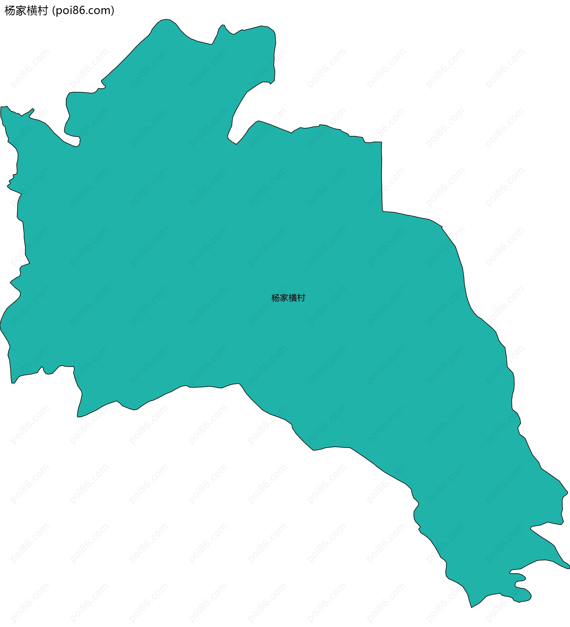 杨家横村边界地图