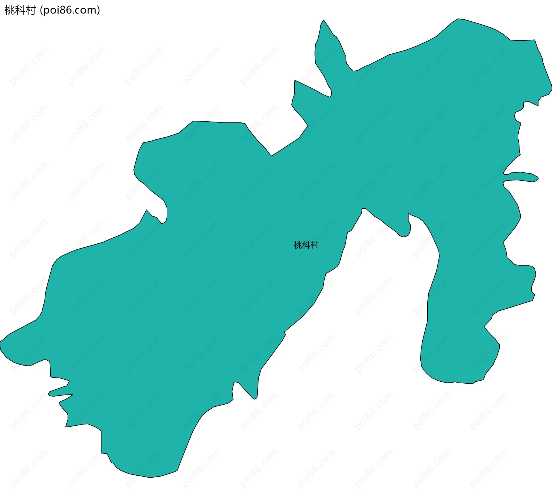 桃科村边界地图
