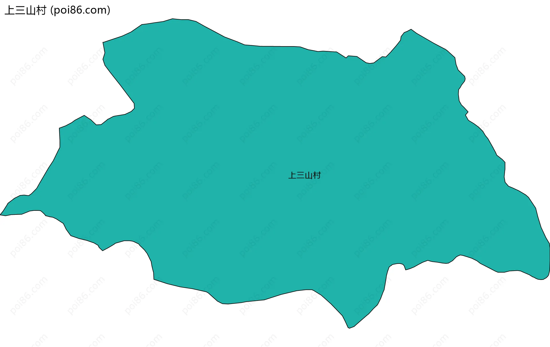 上三山村边界地图