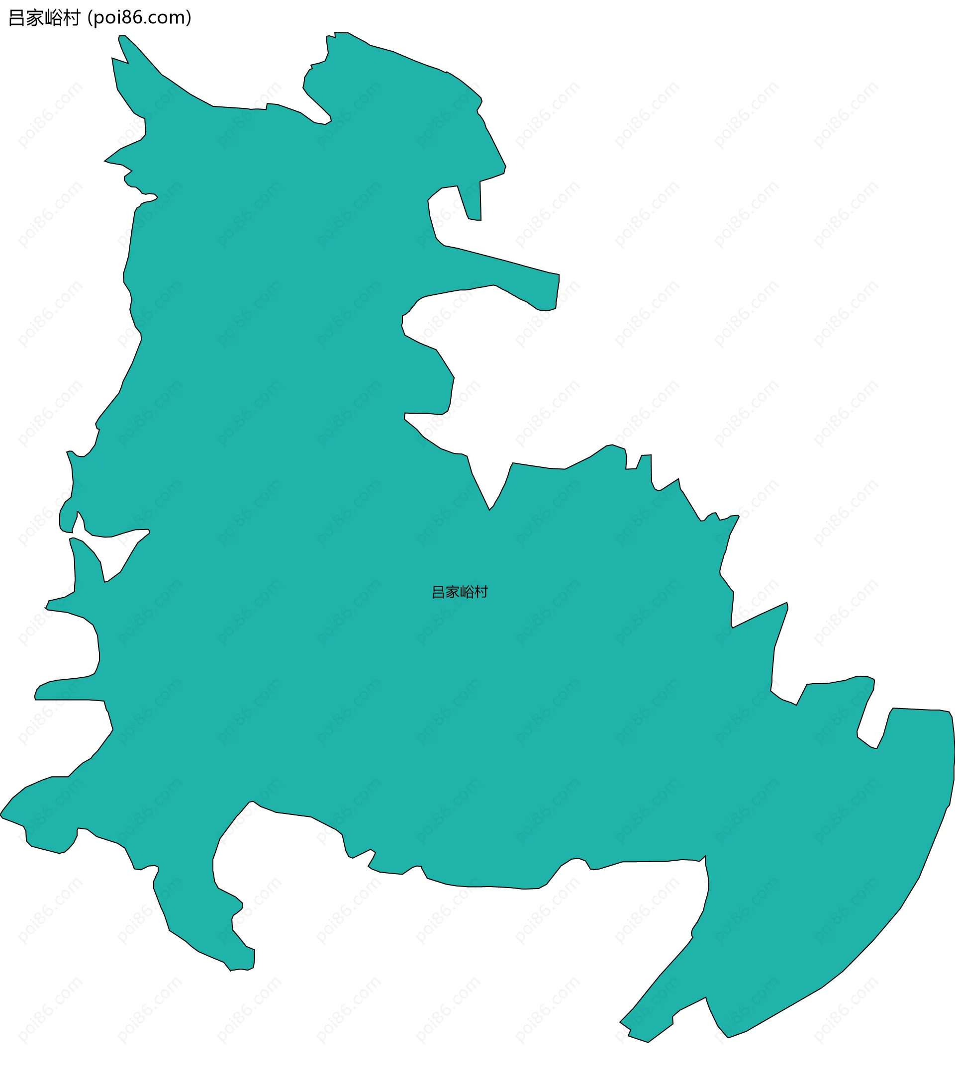 吕家峪村边界地图