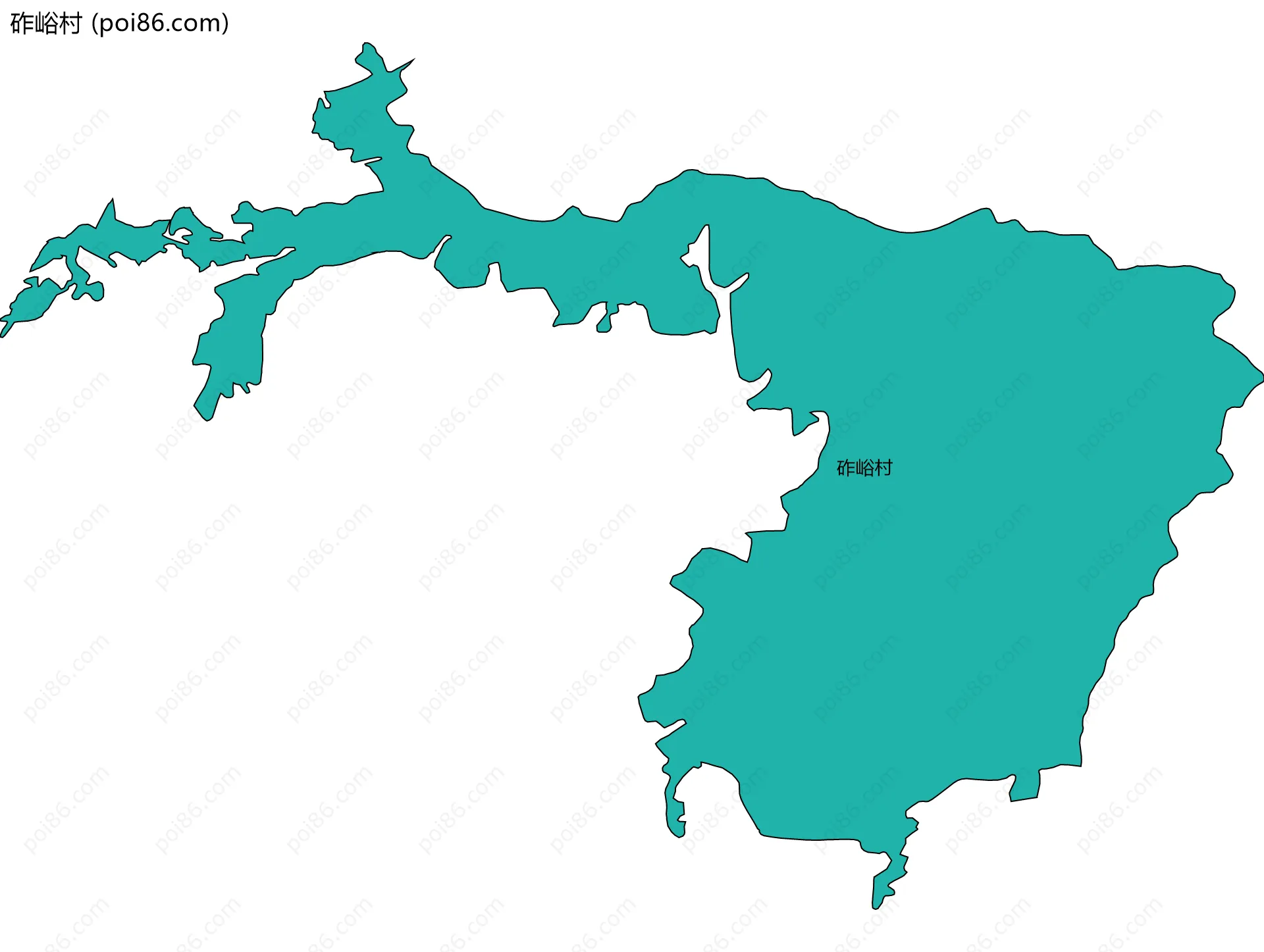 砟峪村边界地图