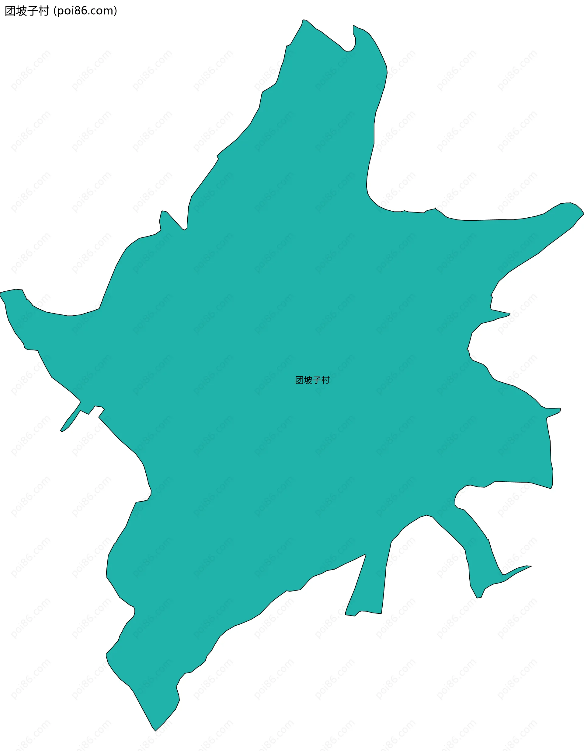 团坡子村边界地图