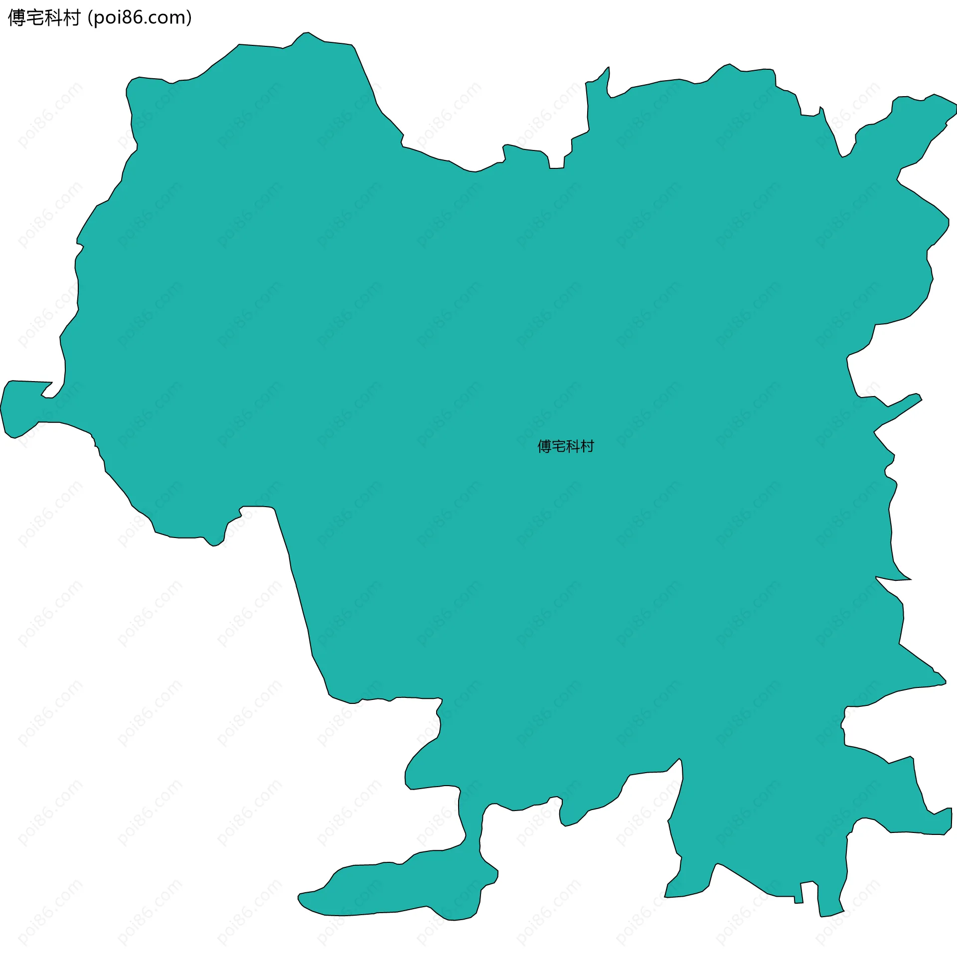 傅宅科村边界地图