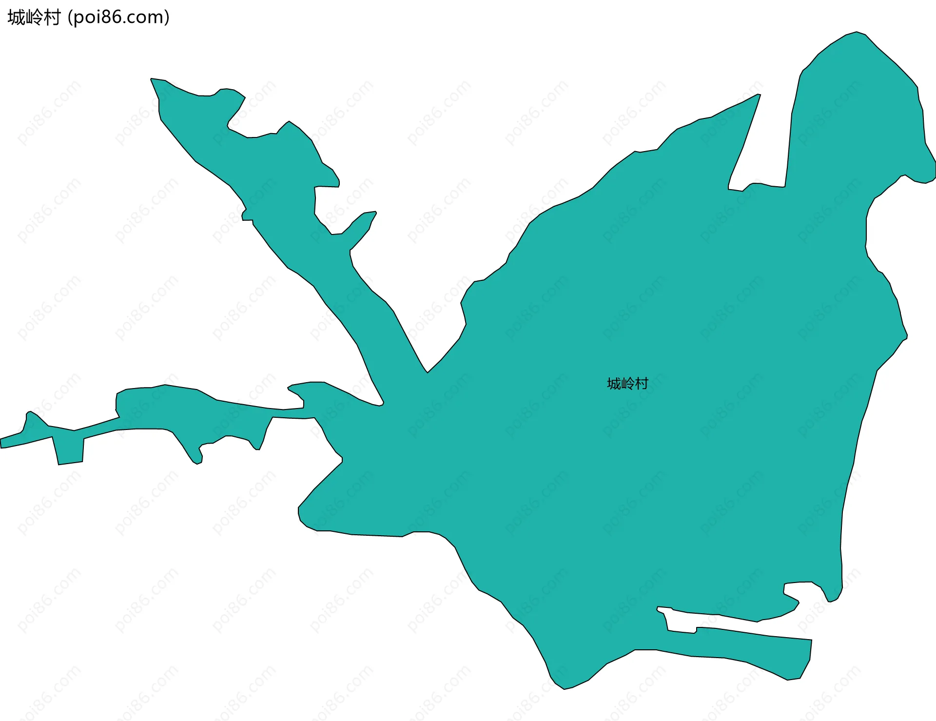 城岭村边界地图