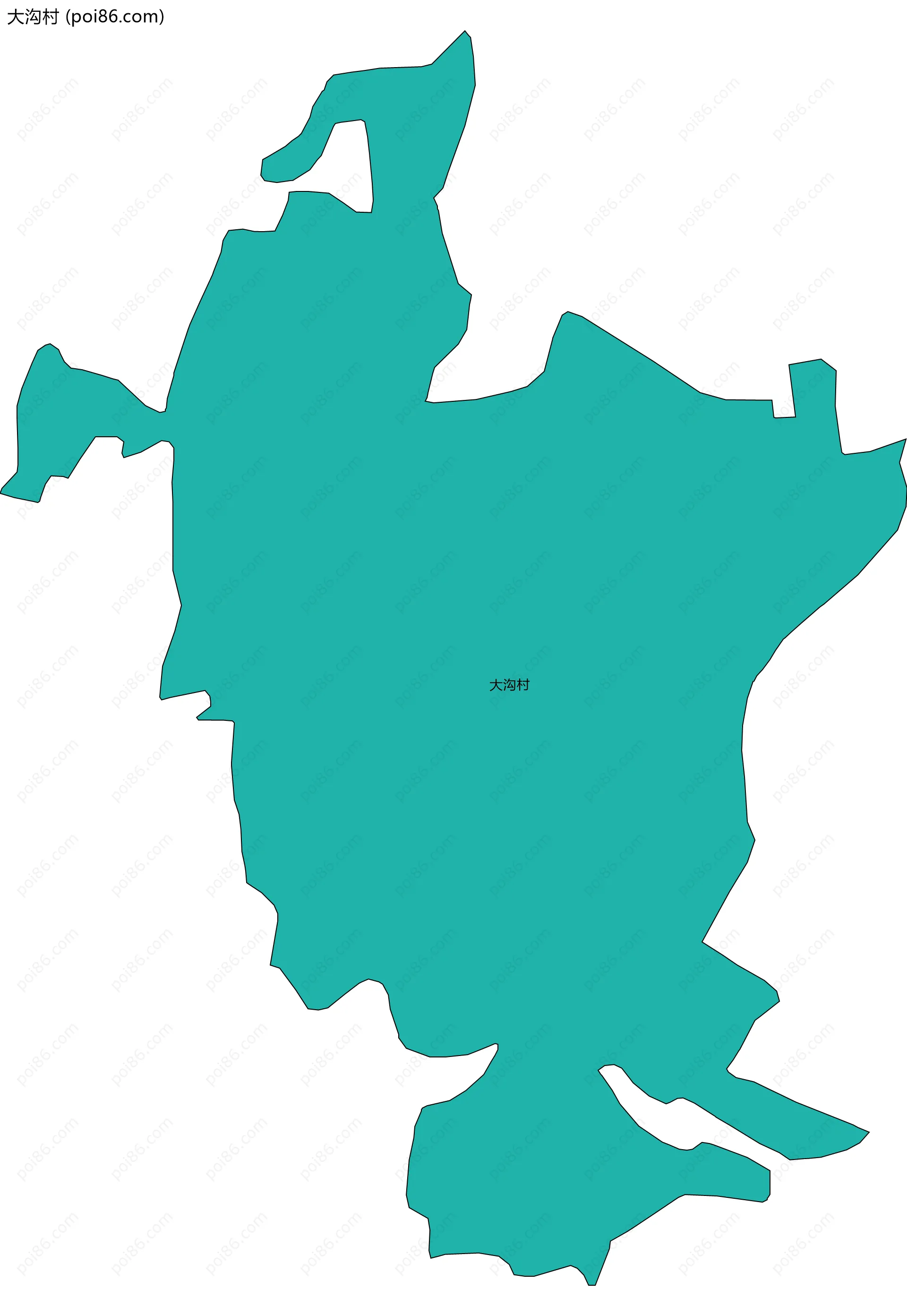 大沟村边界地图