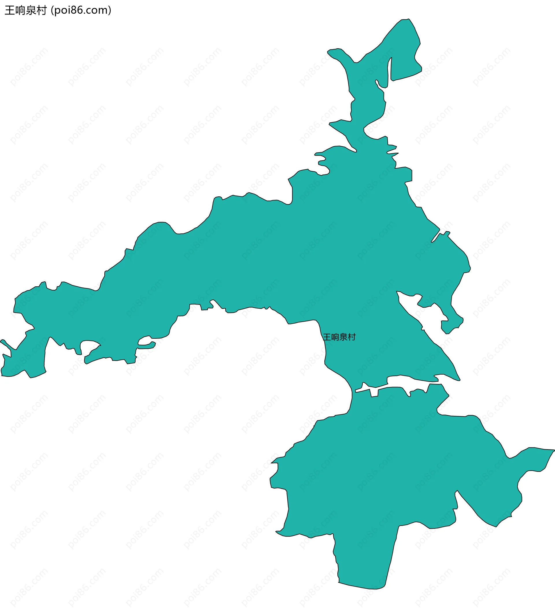 王响泉村边界地图