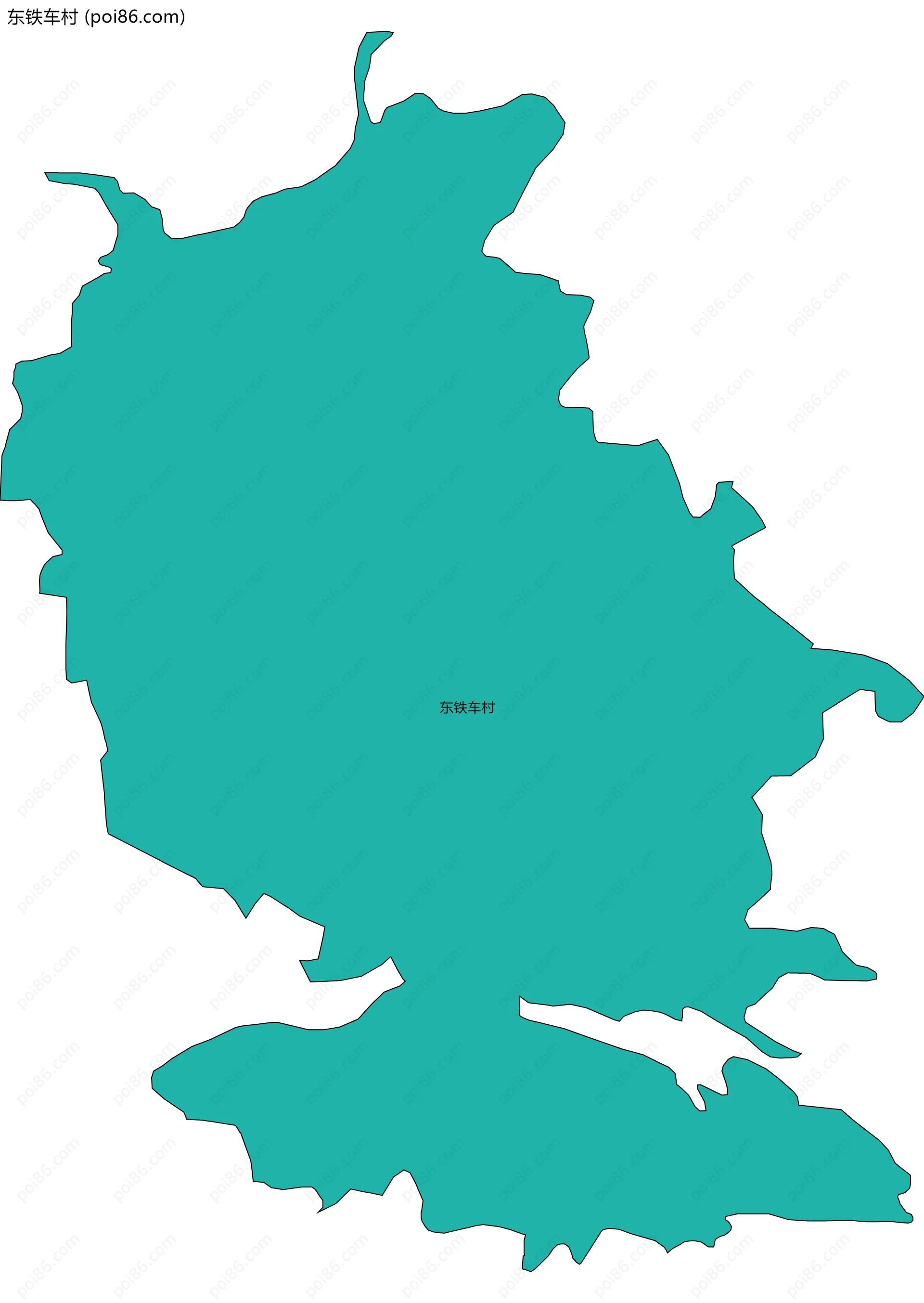 东铁车村边界地图