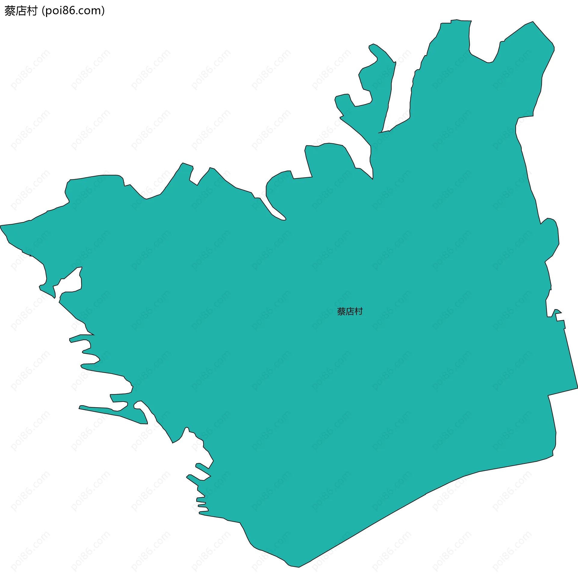 蔡店村边界地图