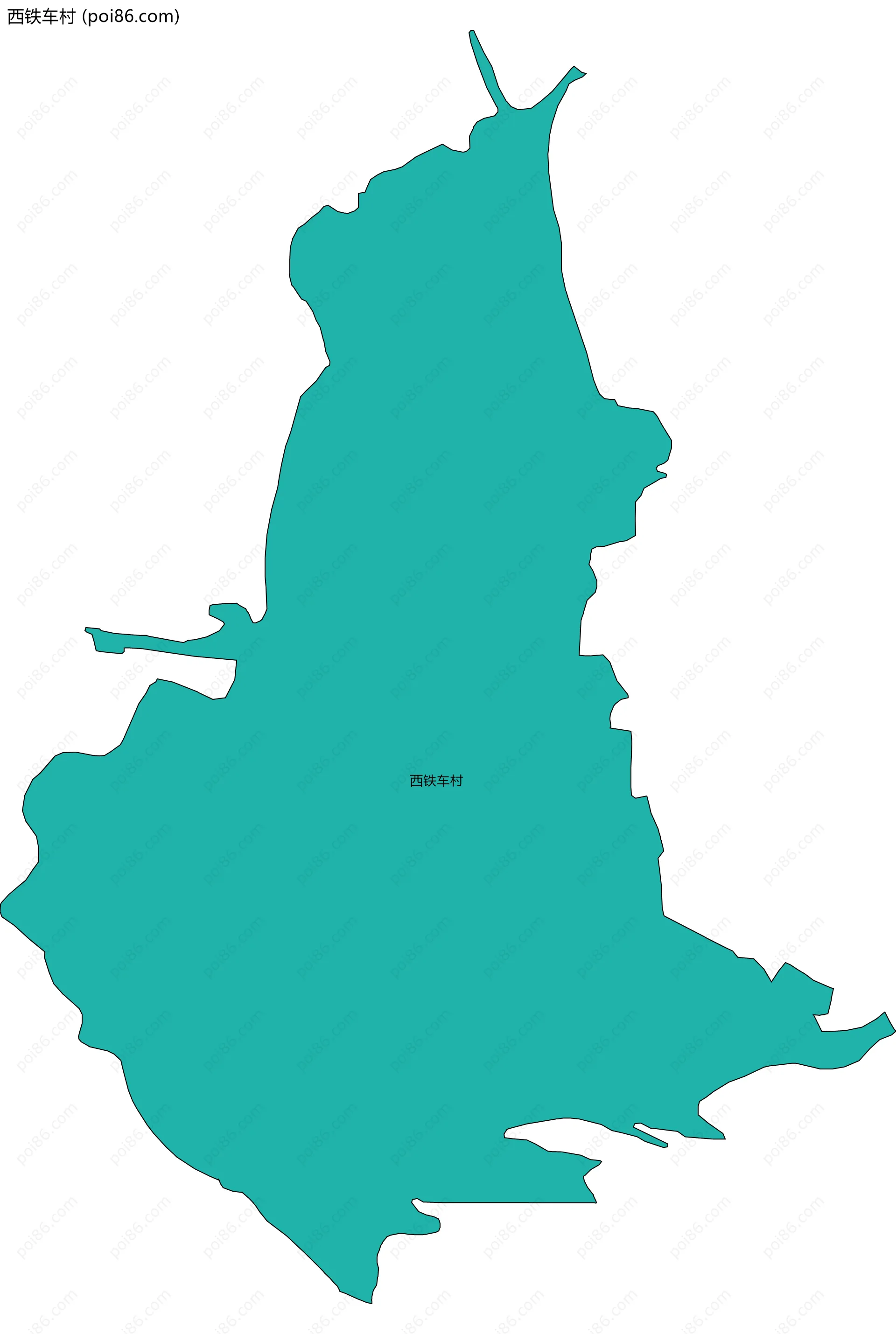 西铁车村边界地图