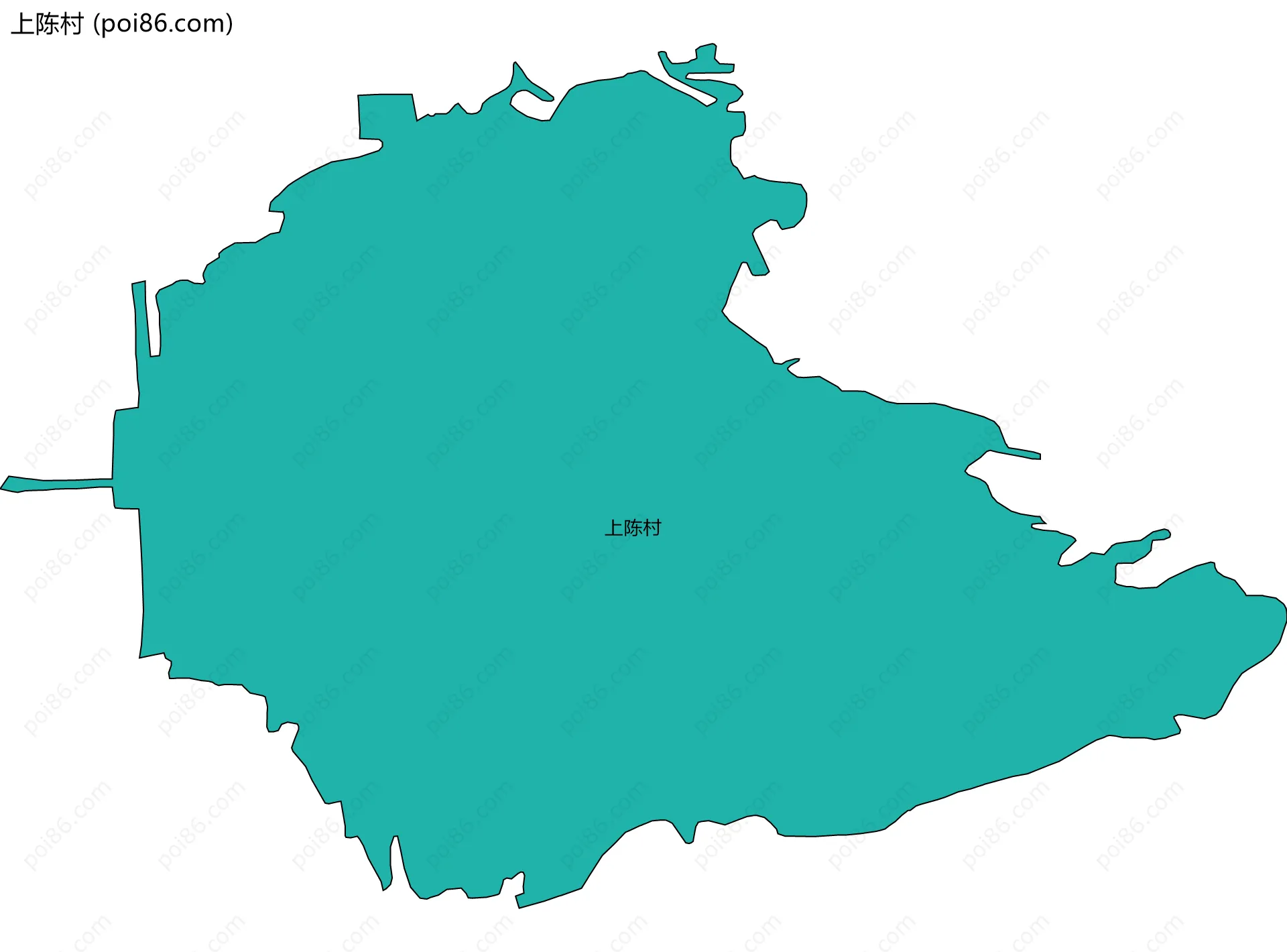 上陈村边界地图
