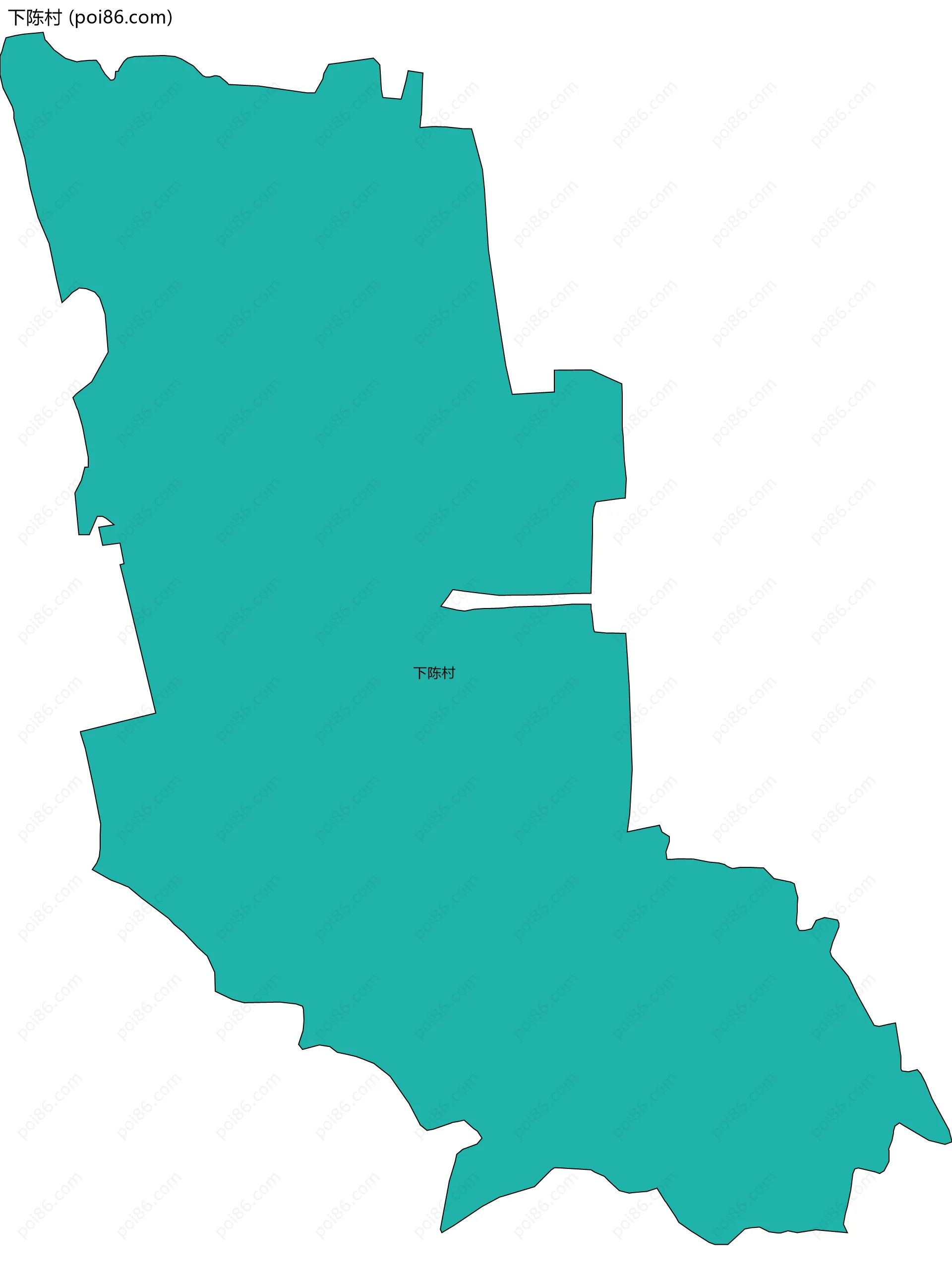 下陈村边界地图